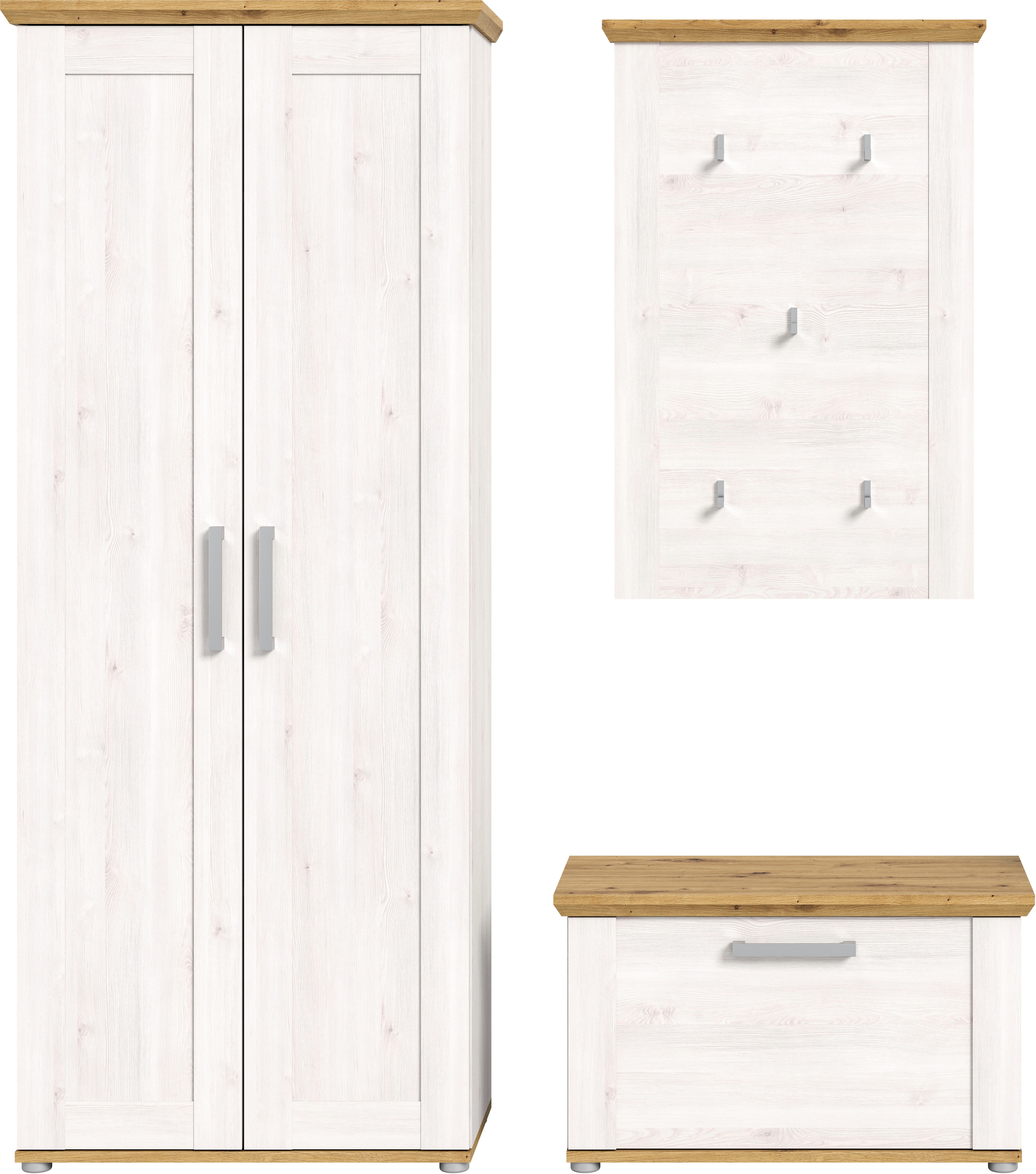 Home affaire Halmeubelset Cosenza, Breedte ca. 175 cm, 2-kleurig, 3-delig, bestaande uit: (3-delig)