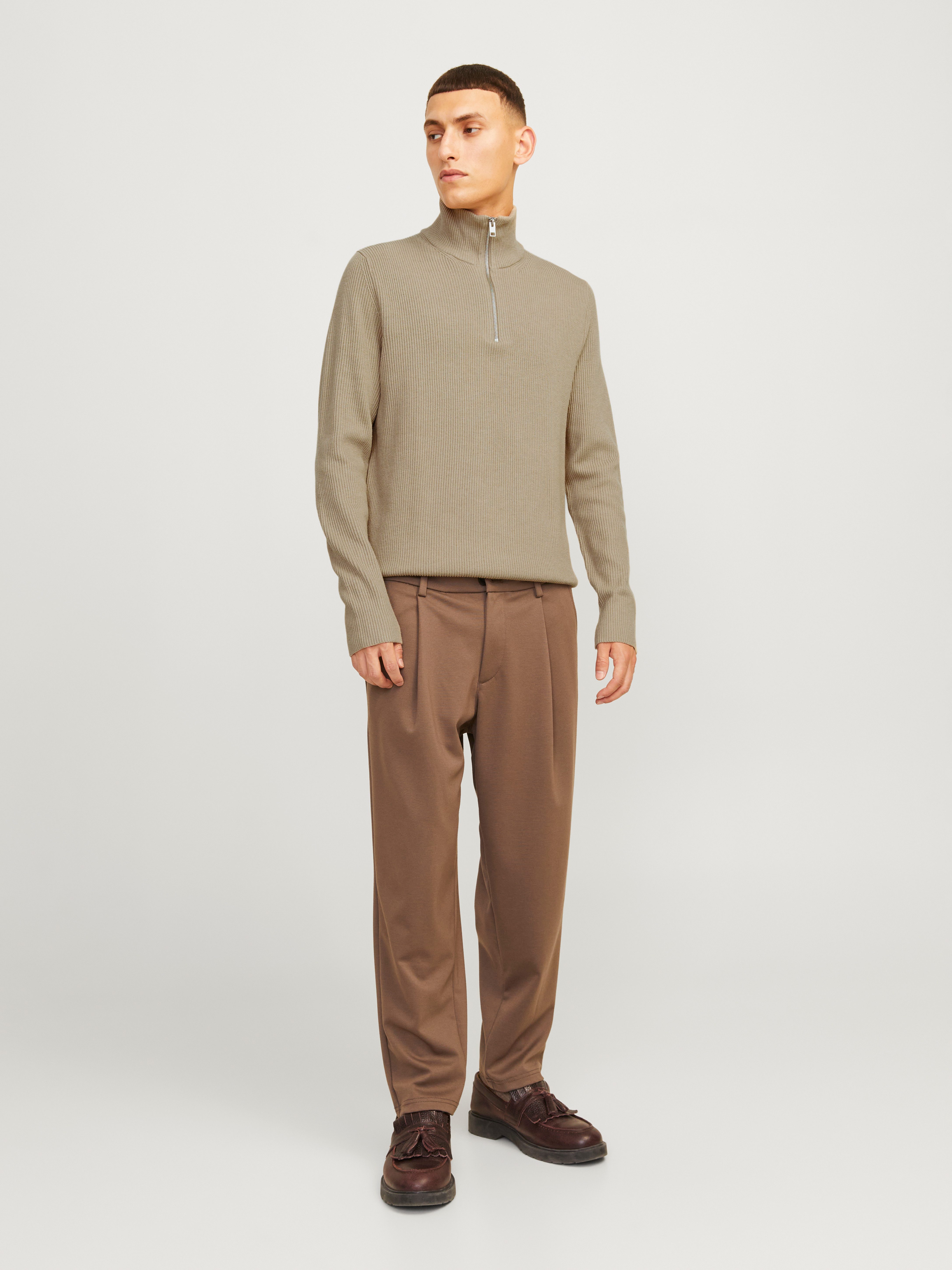 Jack & Jones Schipperstrui JJEPERFECT KNIT HALF ZIP SN