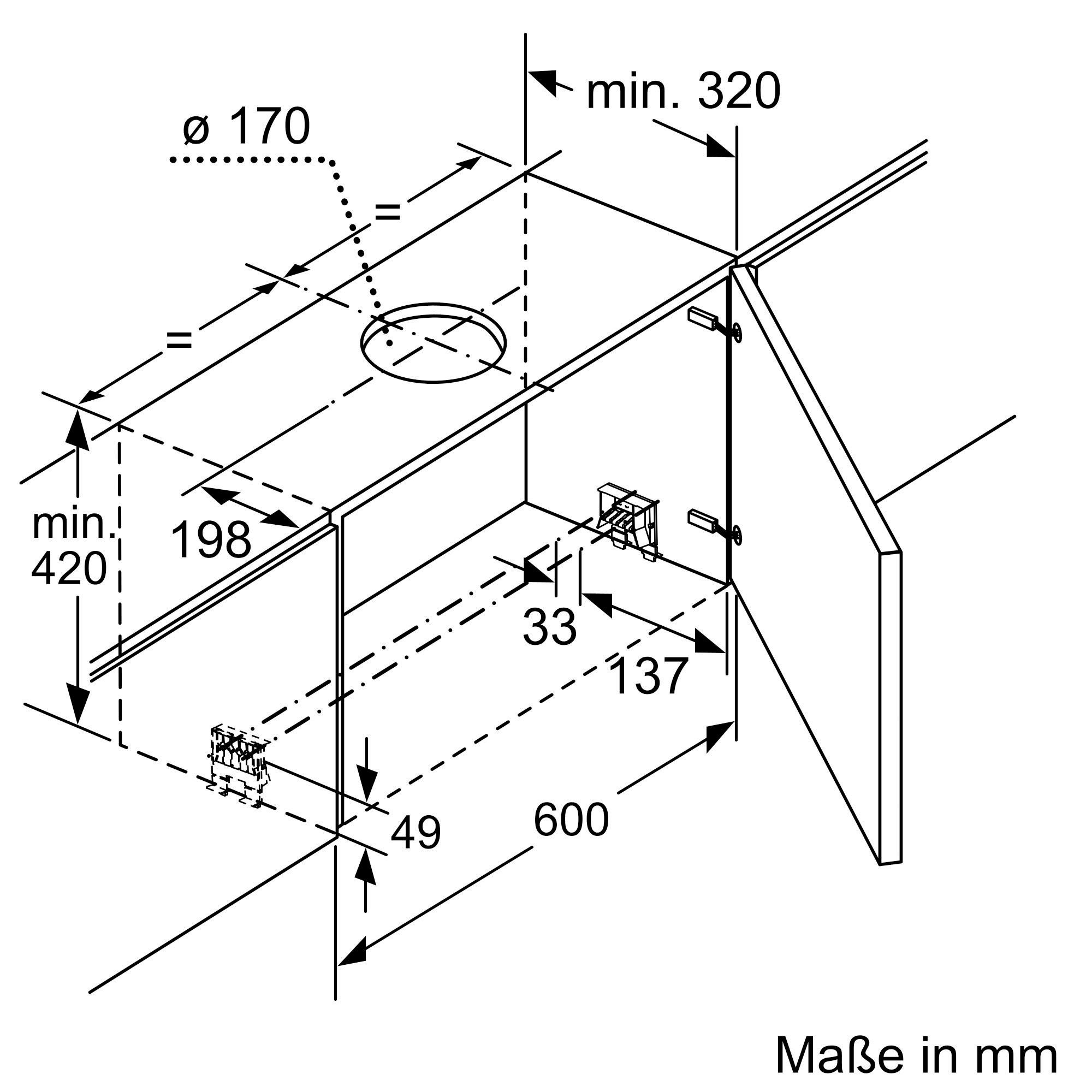 SIEMENS Vlakscherm-afzuigkap LI69SA684