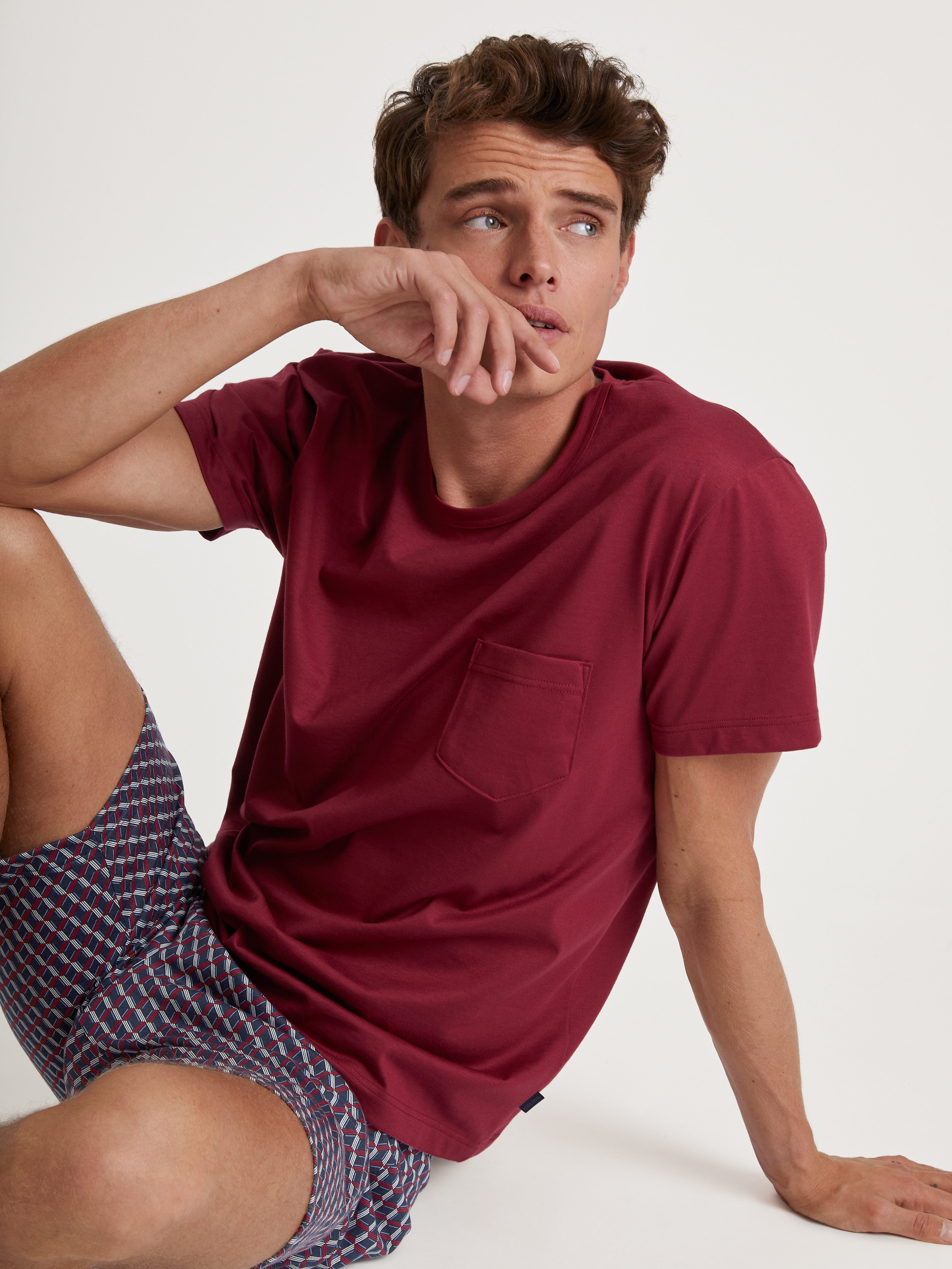 CALIDA Pyjama Relax Imprint met elastische broekband (2-delig)