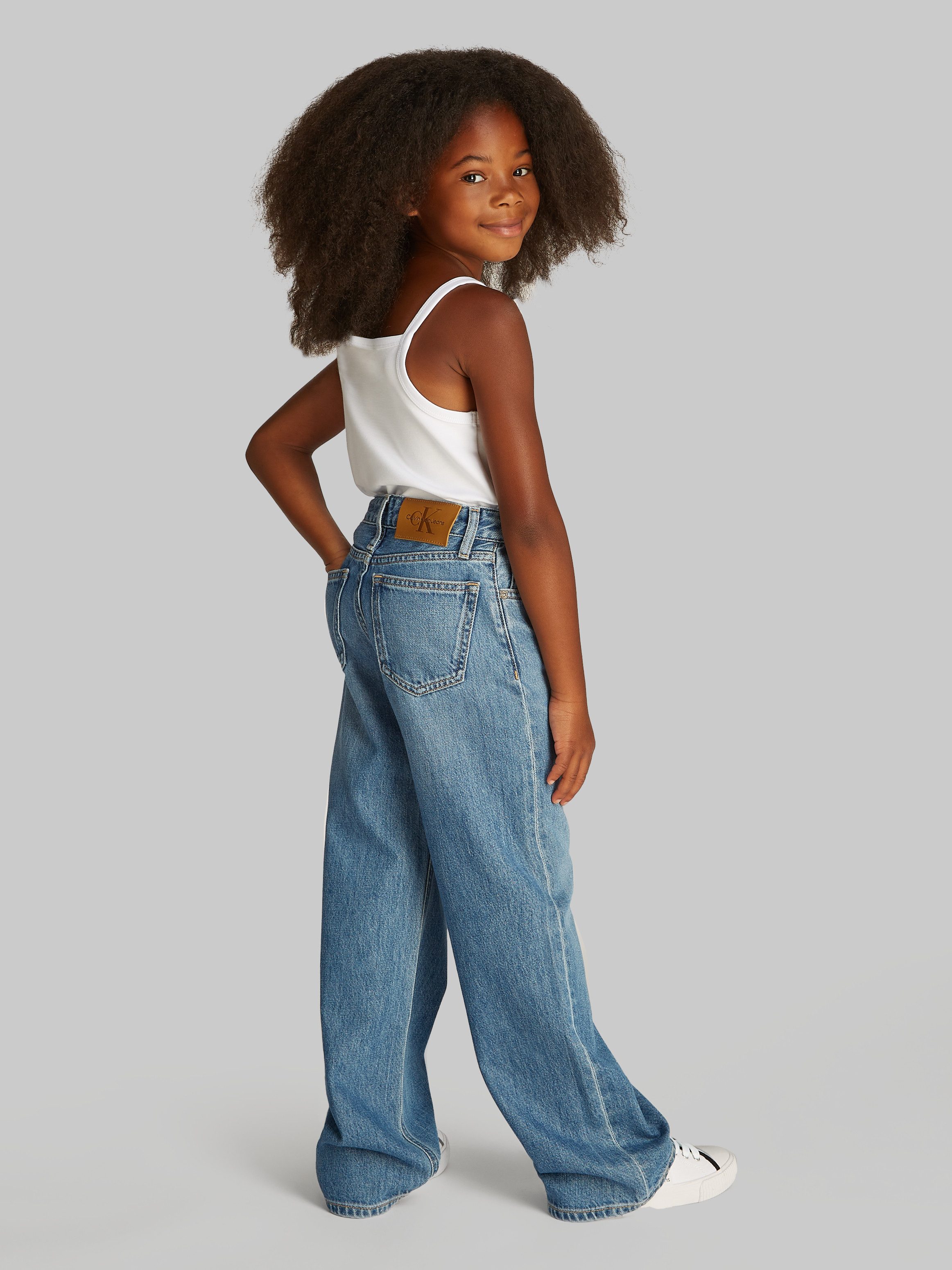 Calvin Klein Wijde jeans WIDE LEG RELAXED LW SOFT BLUE