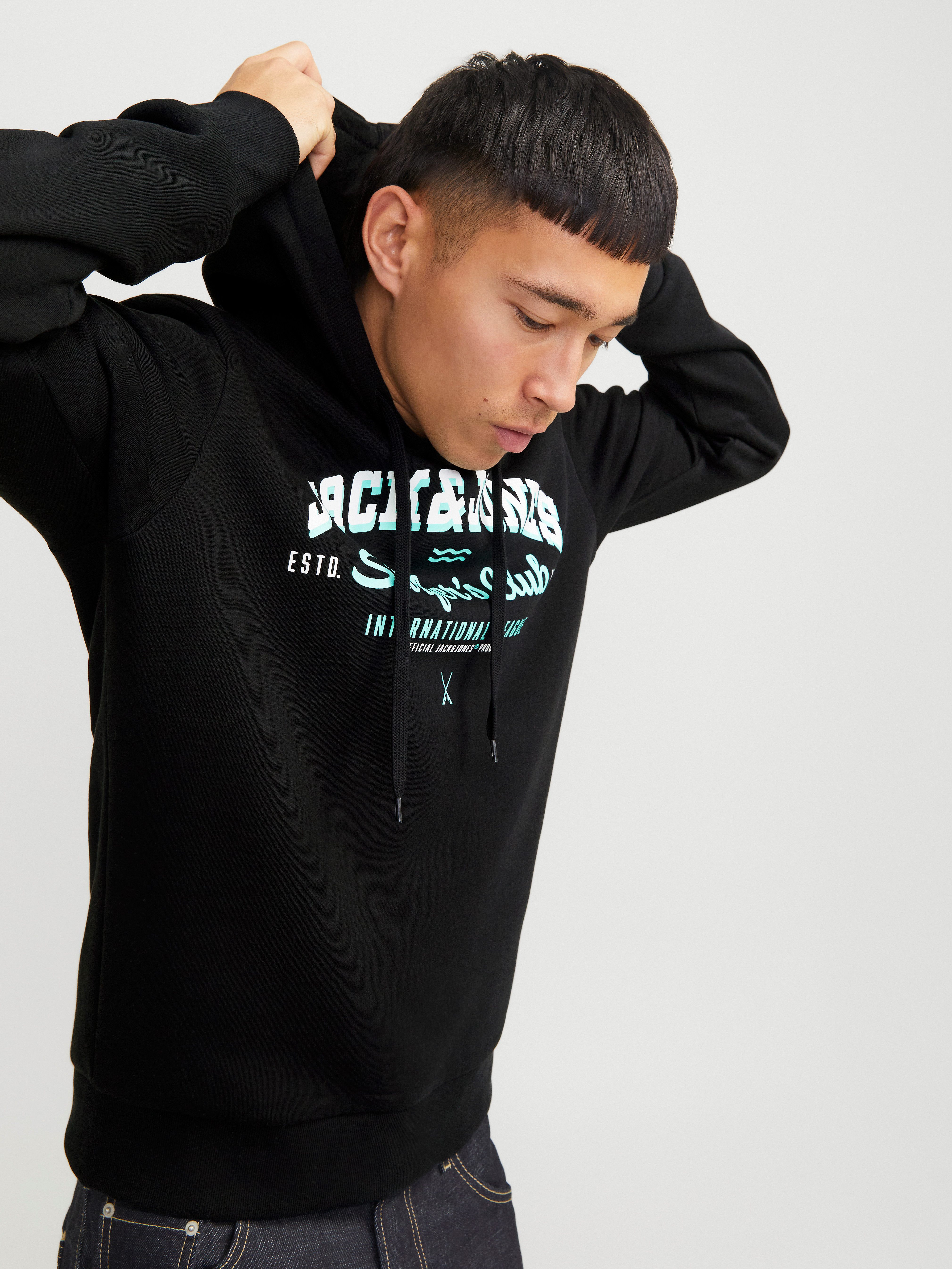 Jack & Jones Hoodie JJELOGO SWEAT HOOD 2 COL 24 25 NOOS