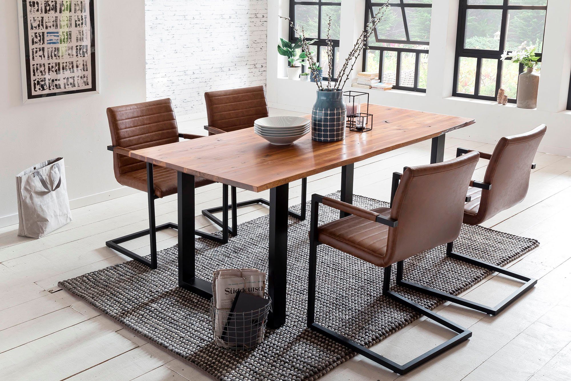 In de genade van Monica backup SalesFever Eethoek bestaand uit 4 stoelen met armleuning en een 180 cm  brede tafel (set, 5-delig) online shoppen | OTTO