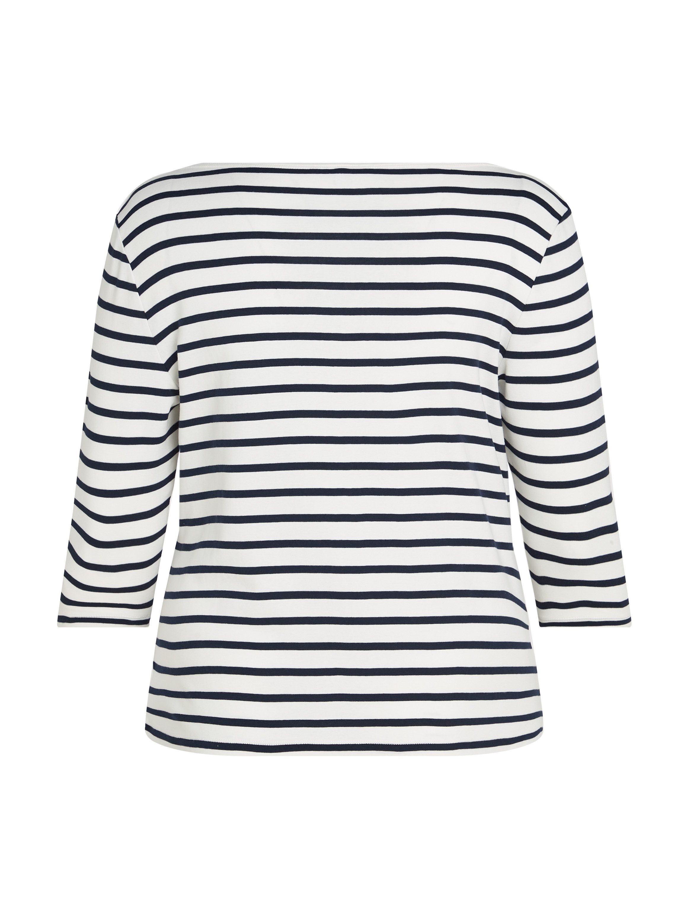 Tommy Hilfiger Curve T-shirt CRV SLIM CODY BOAT-NK 3/4SLV in grote maten, 3/4 mouwen, logoborduring