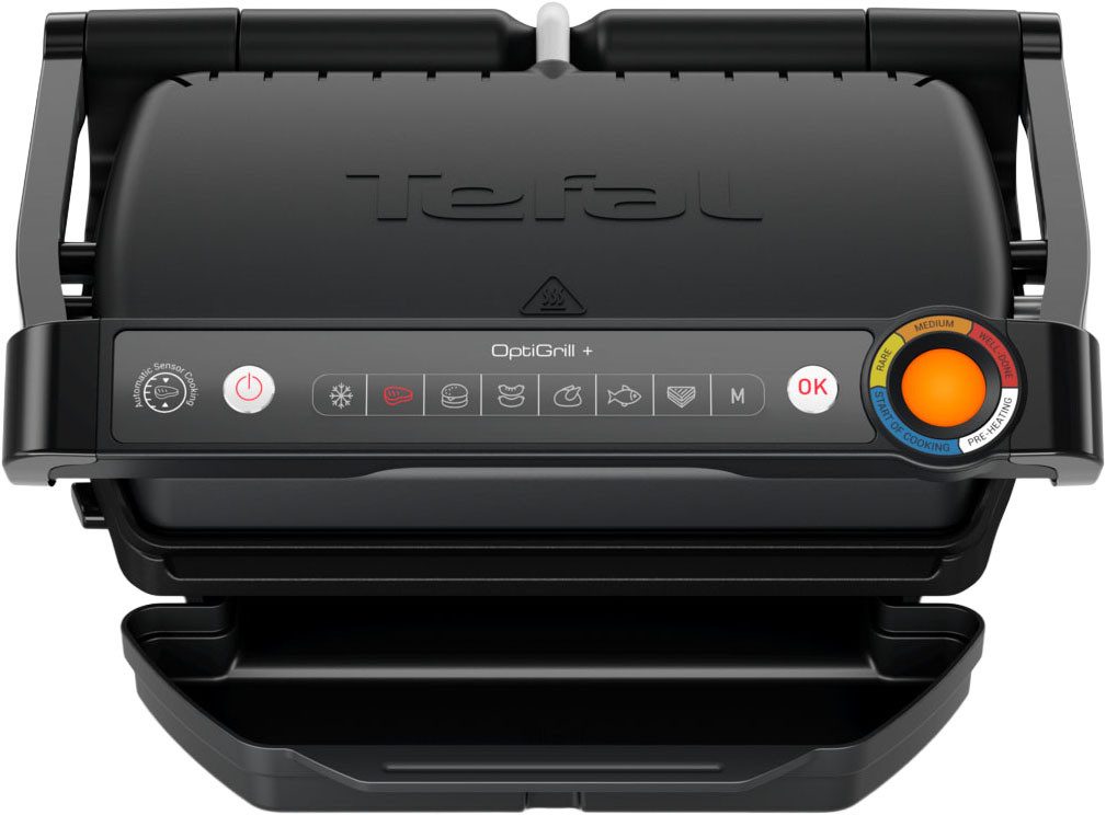 Tefal Contactgrill OptiGrill+, erneuerte Kochstufenanzeige, 6 automatische Programme