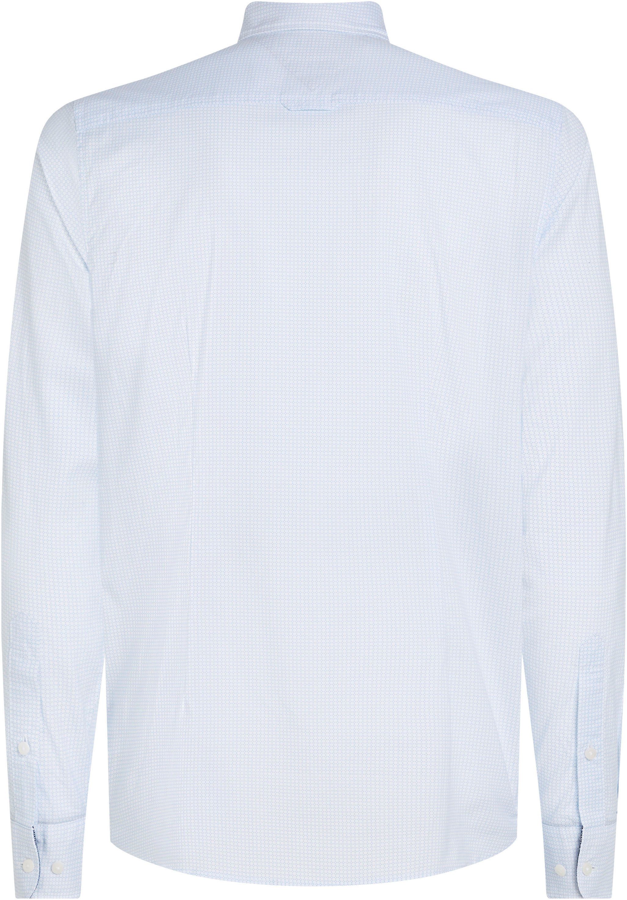 Tommy Hilfiger Businessoverhemd FLEX MICRO FOULARD SF SHIRT Met minimal-print, button-down-kraag