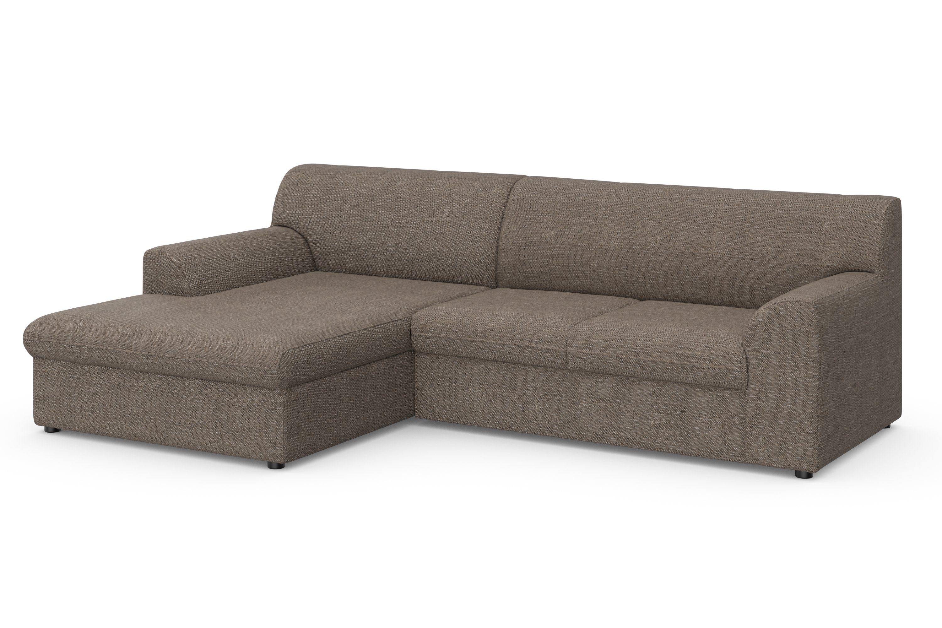 DOMO collection Hoekbank Topper, elegant en tijdloos, compacte afmetingen 245/155cm, L-vorm
