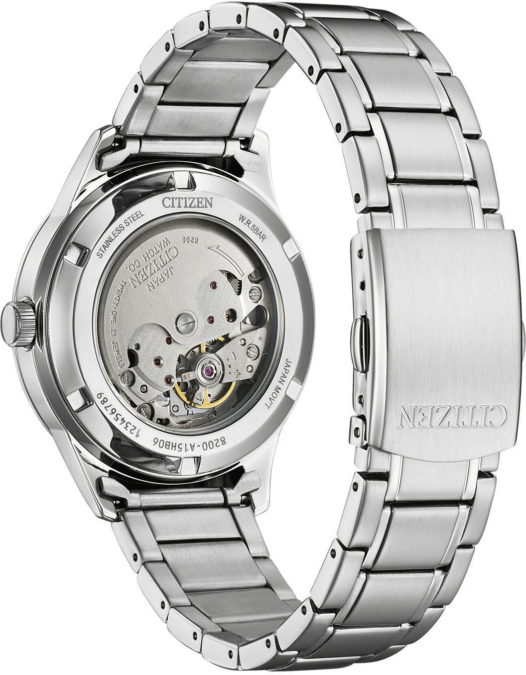 Citizen Automatisch horloge Polshorloge, herenhorloge, mechanisch horloge, roestvrijstalen band, analoog, dag