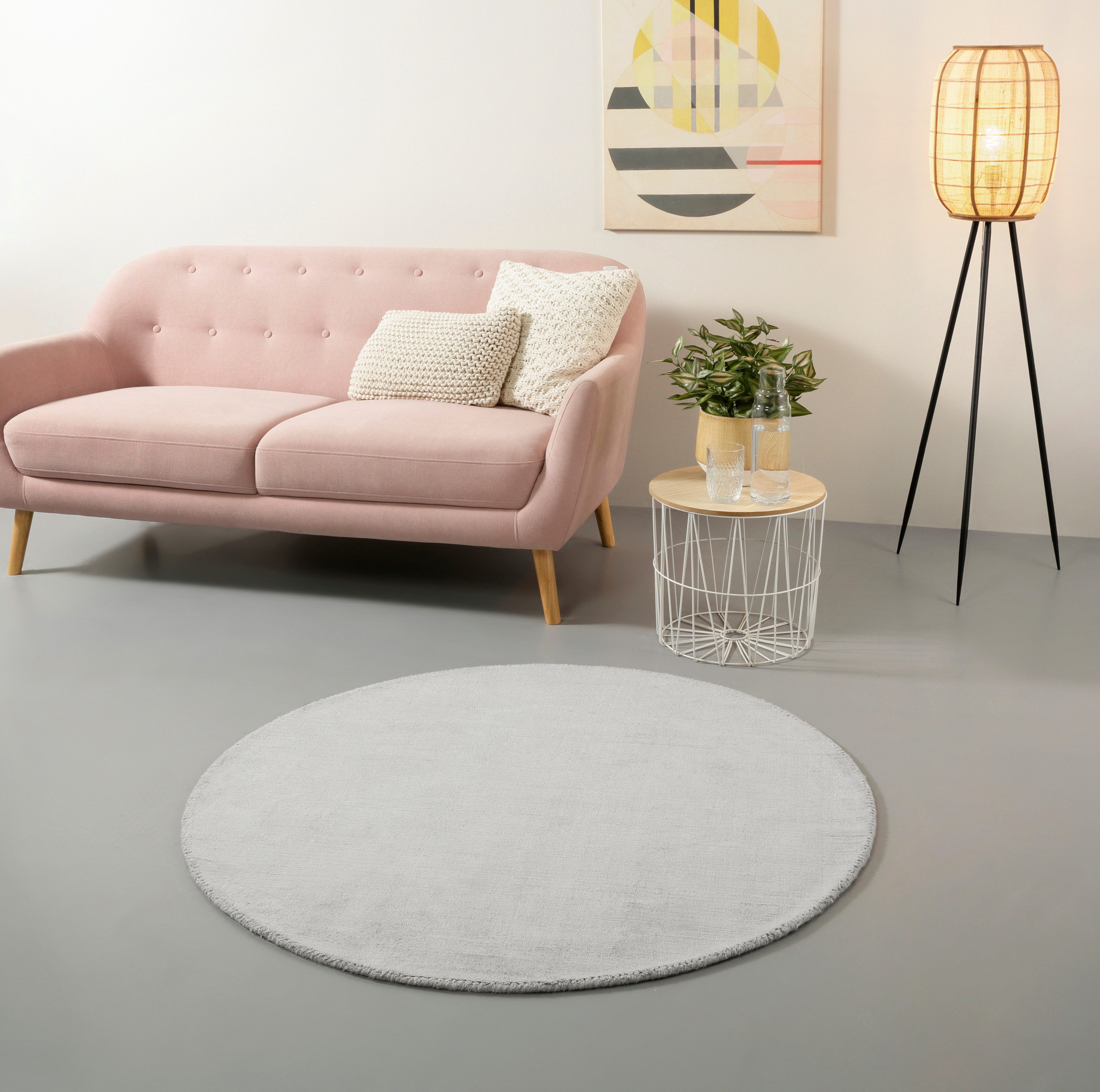 my home Vloerkleed Shirley, handgeweven viscose tapijt, kleurveranderend Handgeweven vloerkleden, woonkamer, slaapkamer, eetkamer moderne vloerkleden