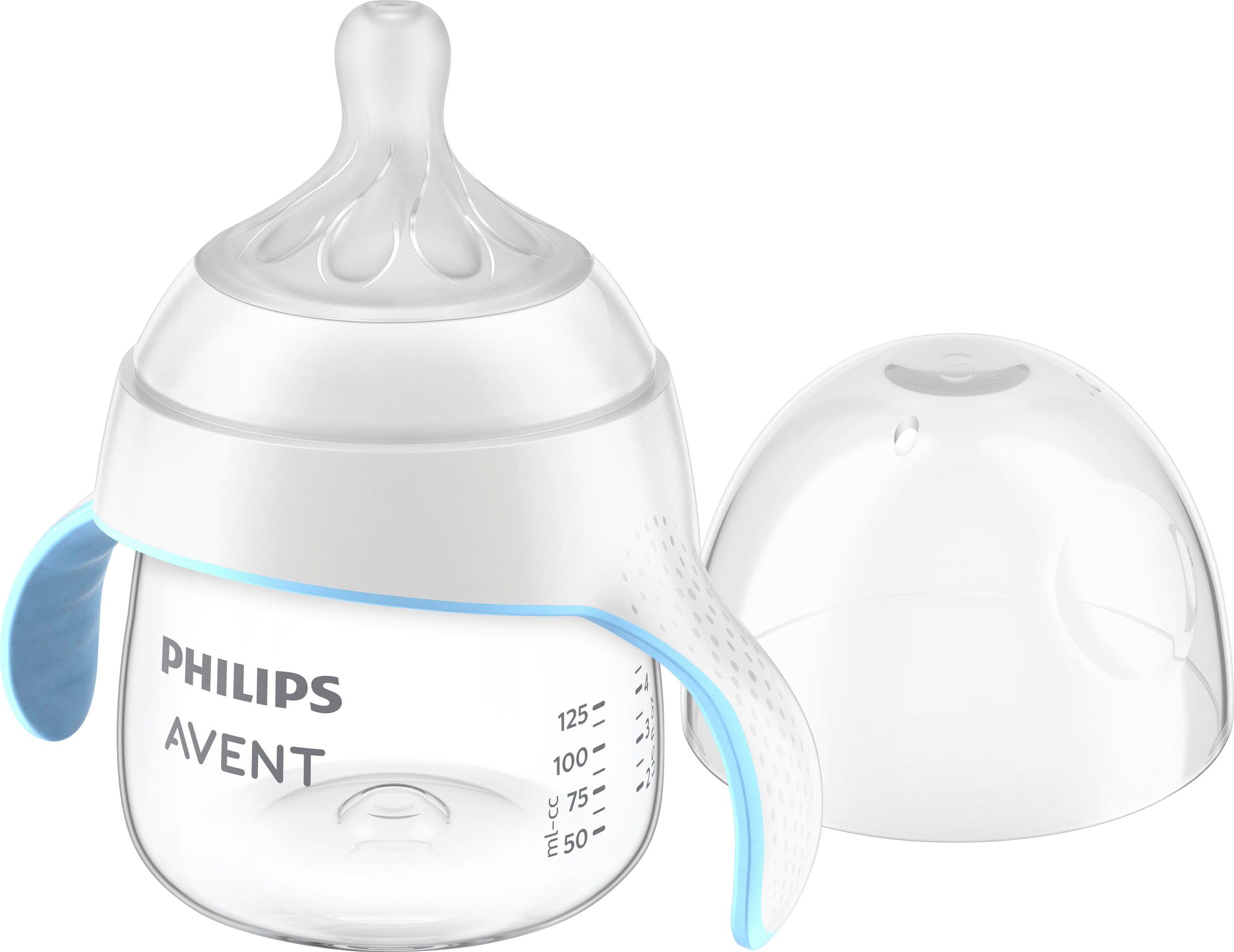 Philips AVENT Babyfles Natural Response SCF263/61 met leergrepen, 125 ml, vanaf 6 maanden