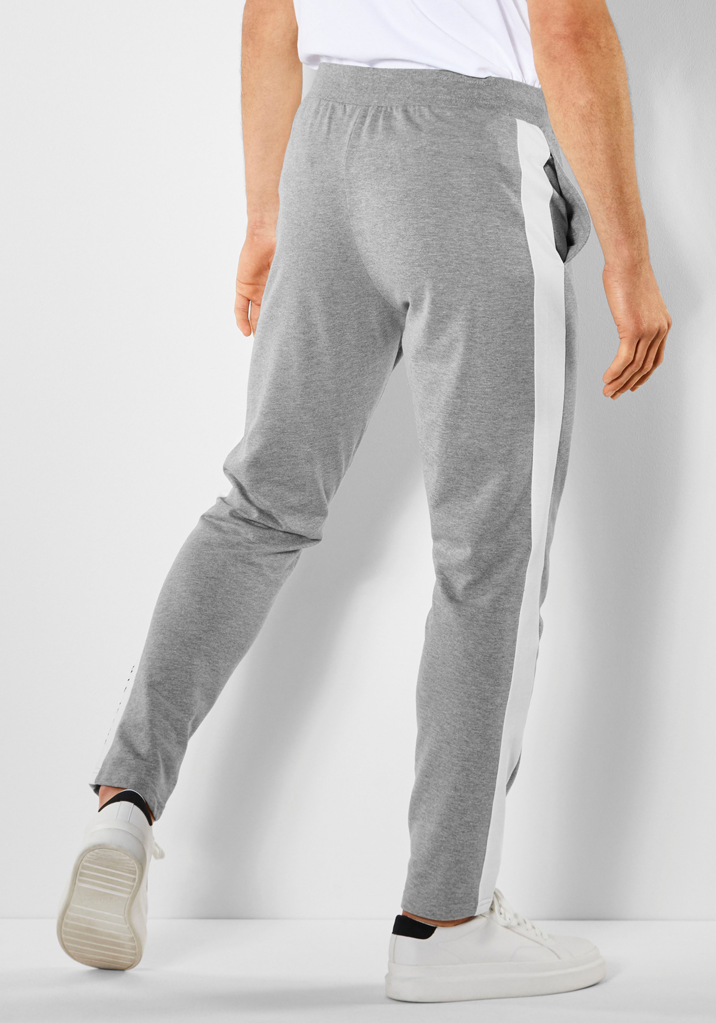 H.I.S Sweatbroek Joggingbroek met zijstreep en logo-print