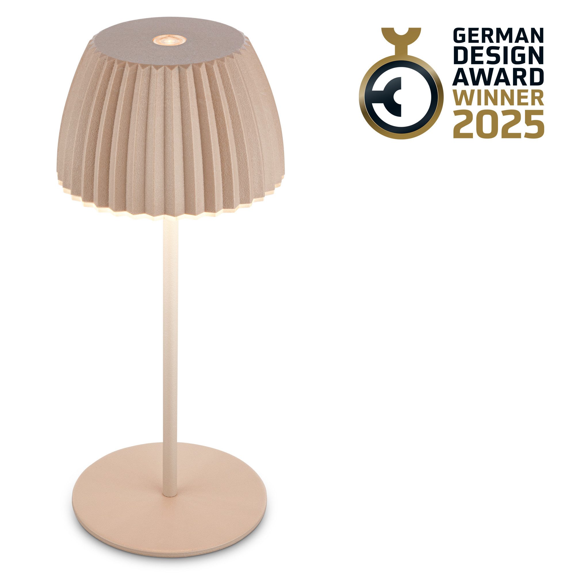 Briloner Leuchten Led-tafellamp Akku LED Tischleuchte, mini, beige tafellampen