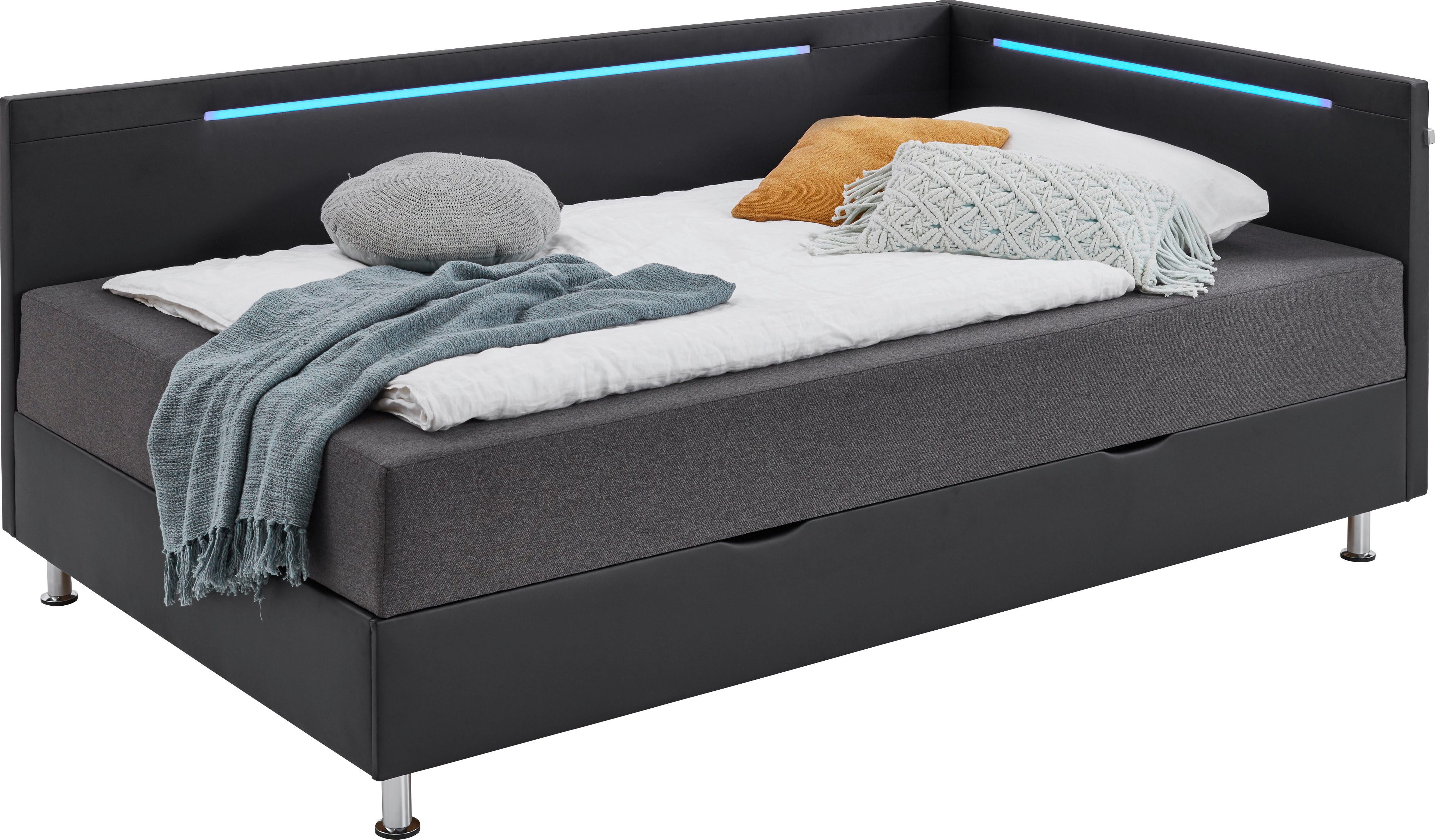 Meise.möbel Bed Laser met led-verlichting, incl. matras en bedlade