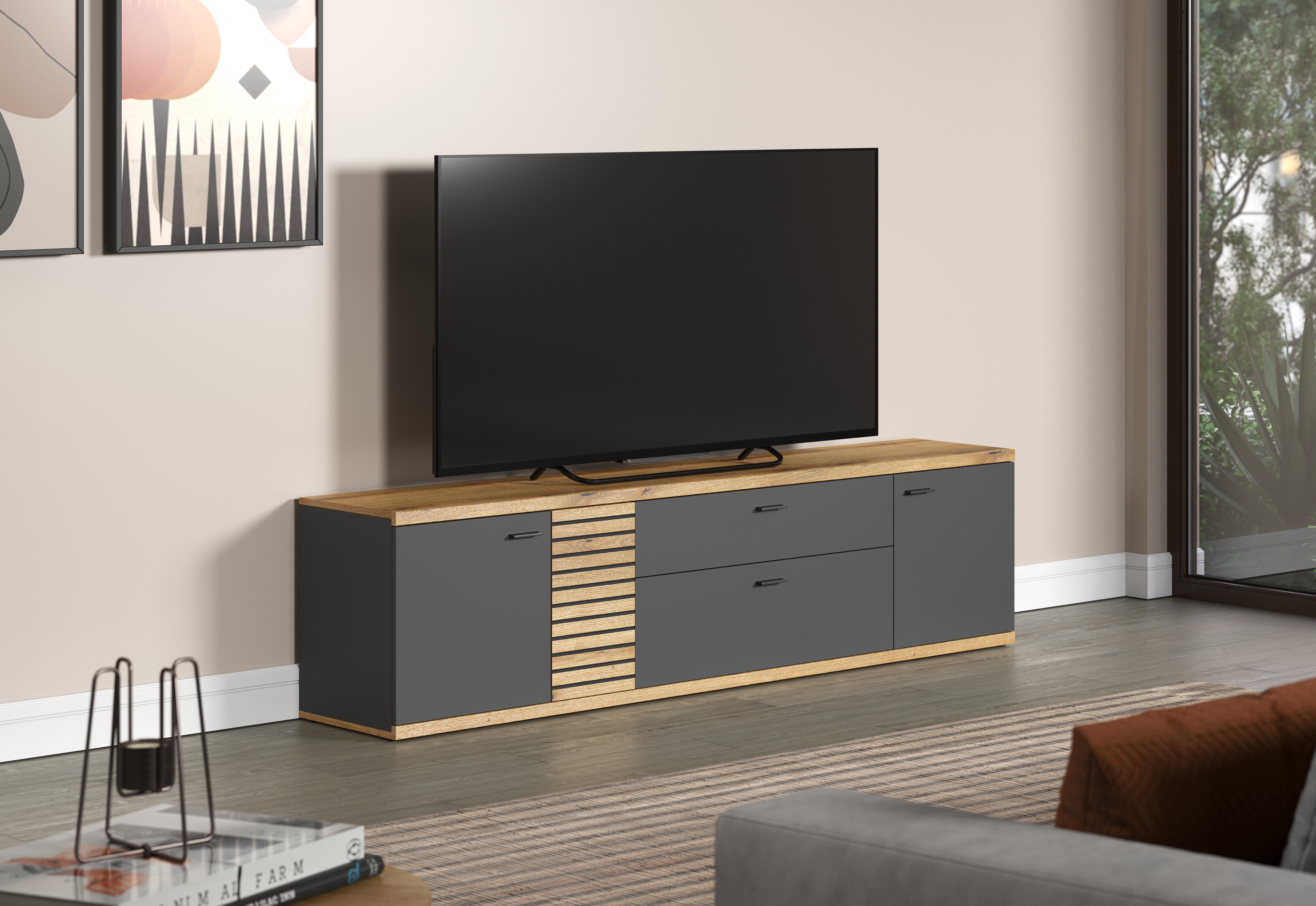 INOSIGN Tv-meubel Galway TV-kast TV-lowboard in modern ontwerp, breedte 202 cm