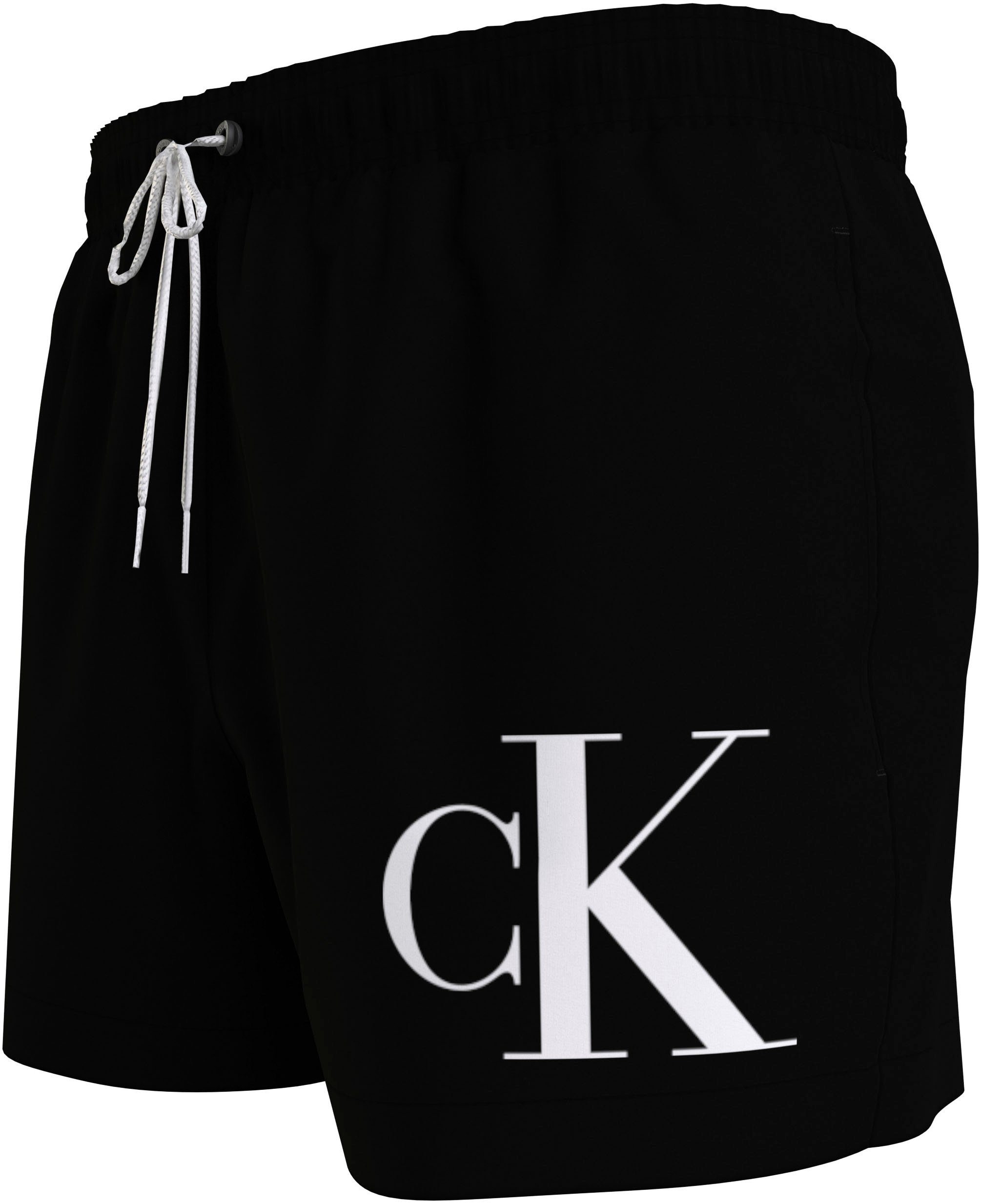 Calvin Klein Swimwear Zwemshort SHORT DRAWSTRING met contrastkleurig logo