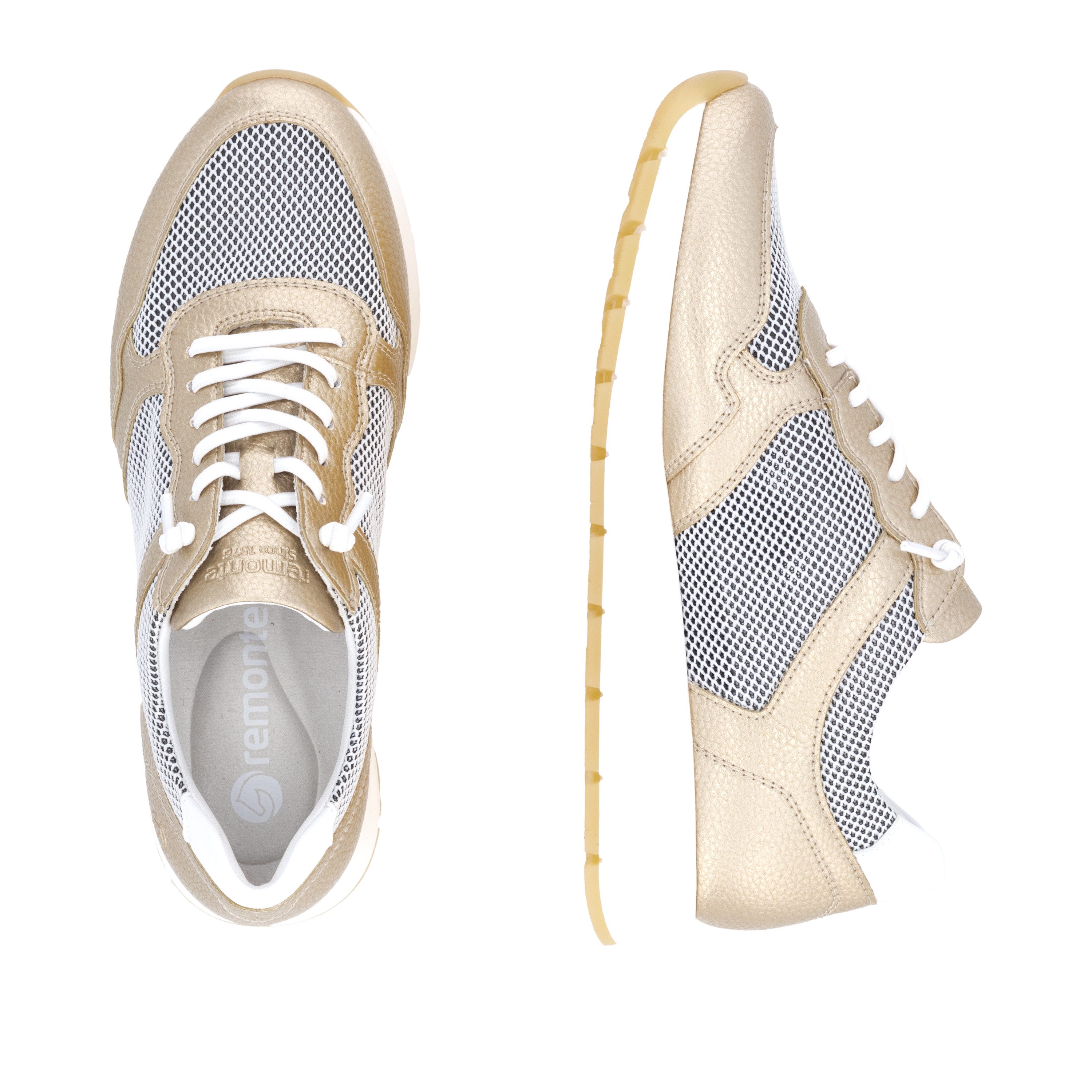 Remonte Slip-on sneakers Elisabeth Hurley-Collection , vrijetijdsschoen, lage schoen, veterschoen met schachtpadding