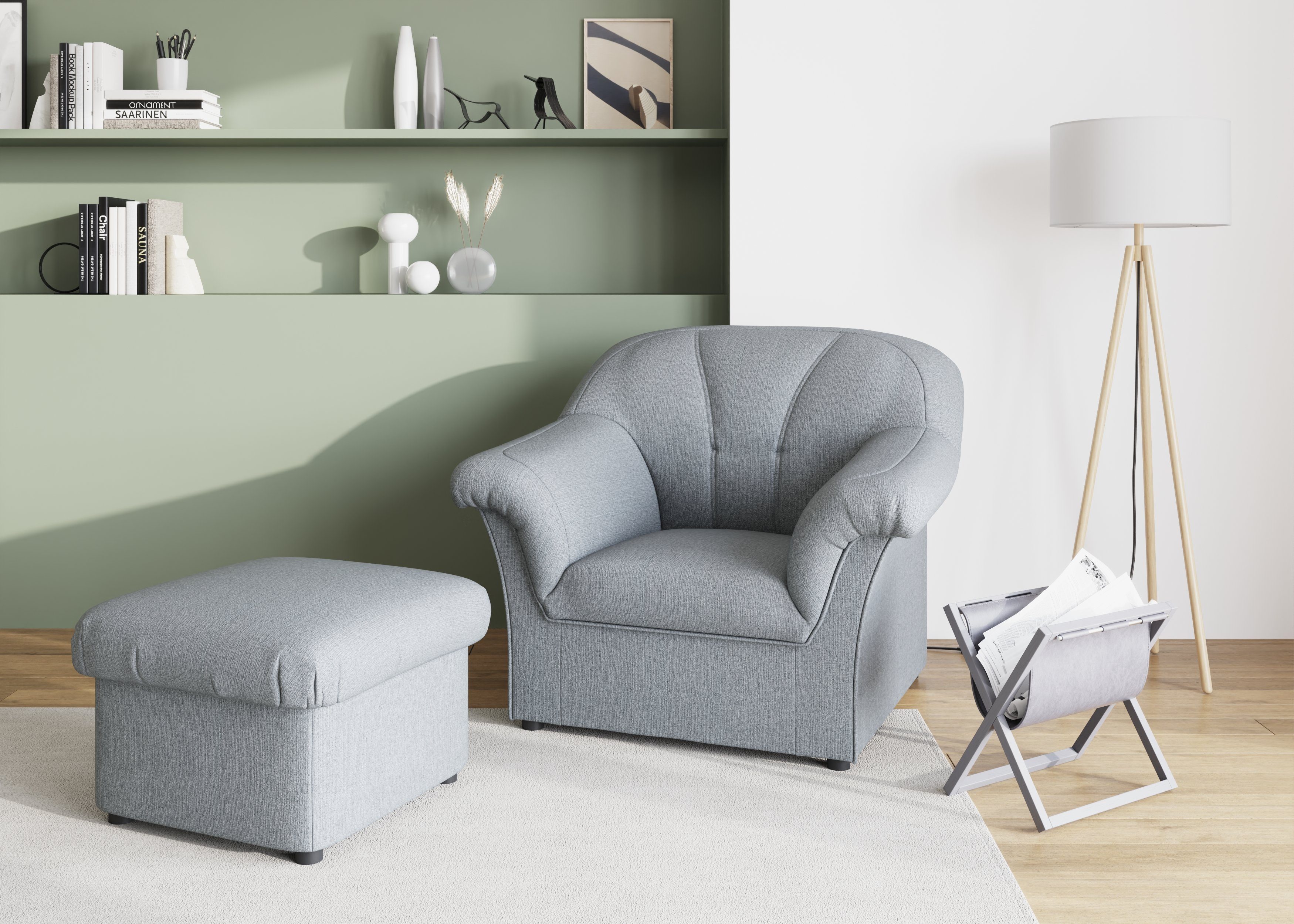 DOMO collection Fauteuil Pegnitz tijdloos, elegante armleuningen, comfortabel