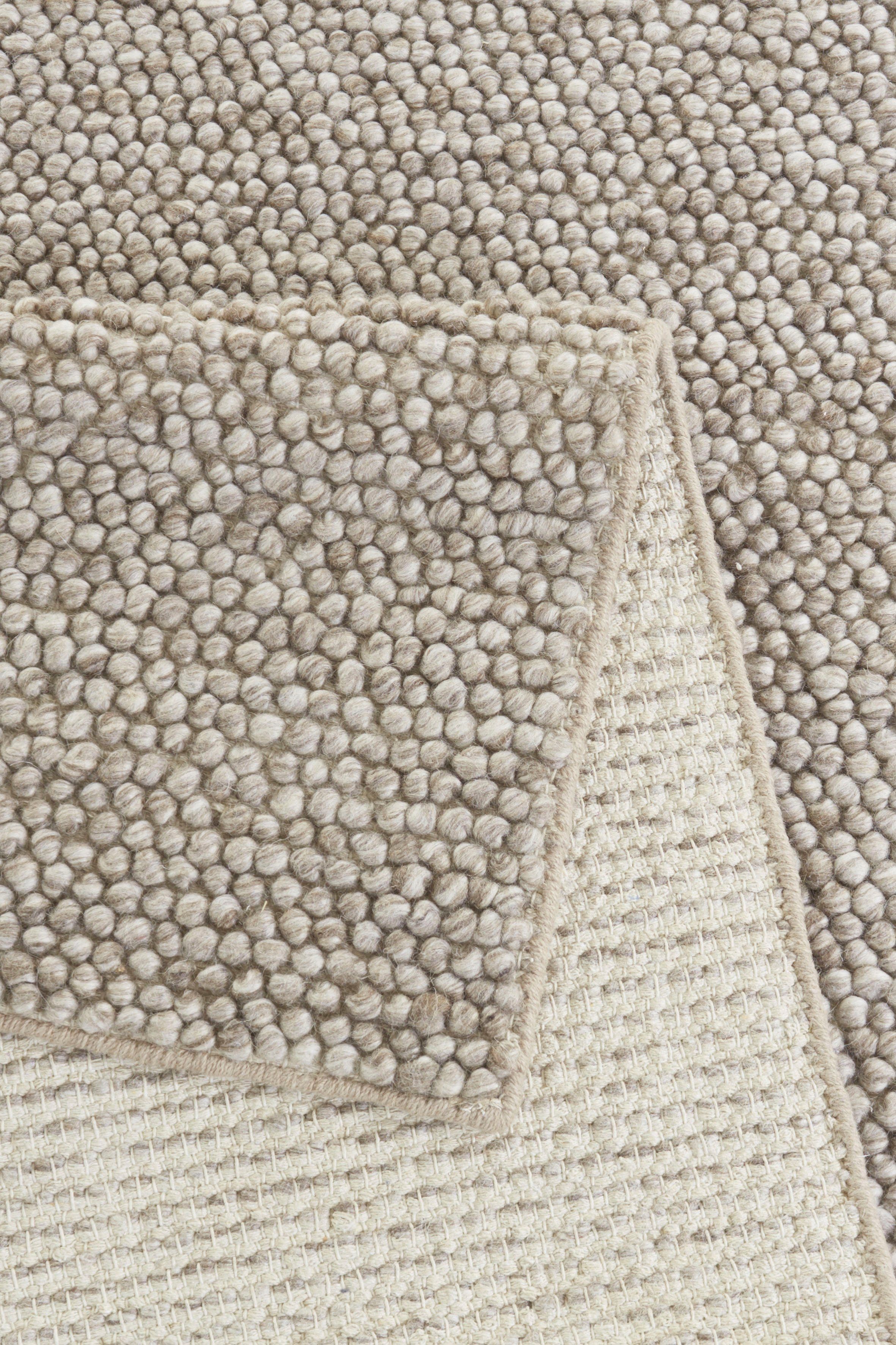 LeGer Home by Lena Gercke Wollen kleed Ainhoa, handgeweven, wol uni, wol, handgeweven vloerkleed, woonkamer, slaapkamer, eetkamer