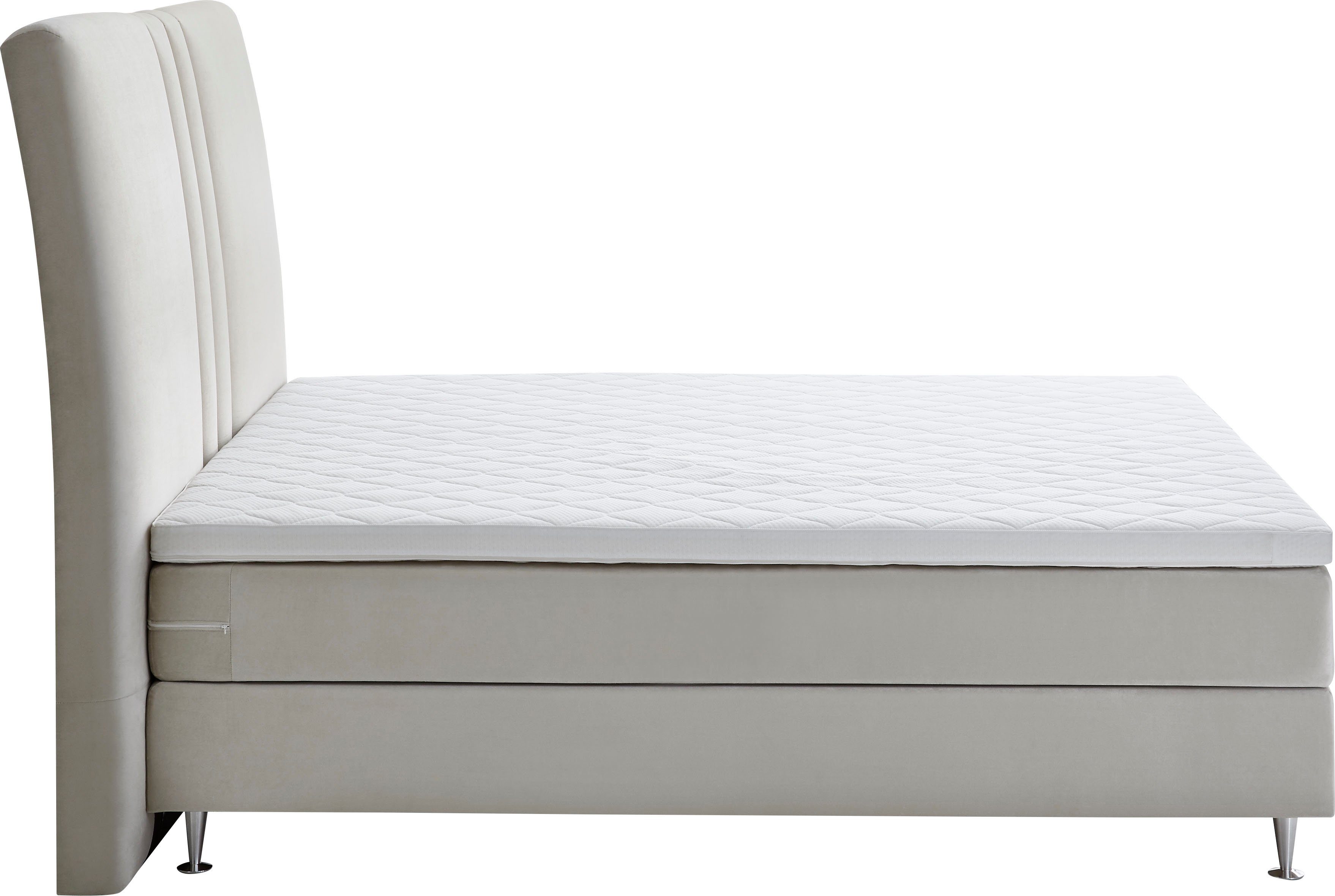 ATLANTIC home collection Boxspring Rita met topmatras en hoog hoofdbord