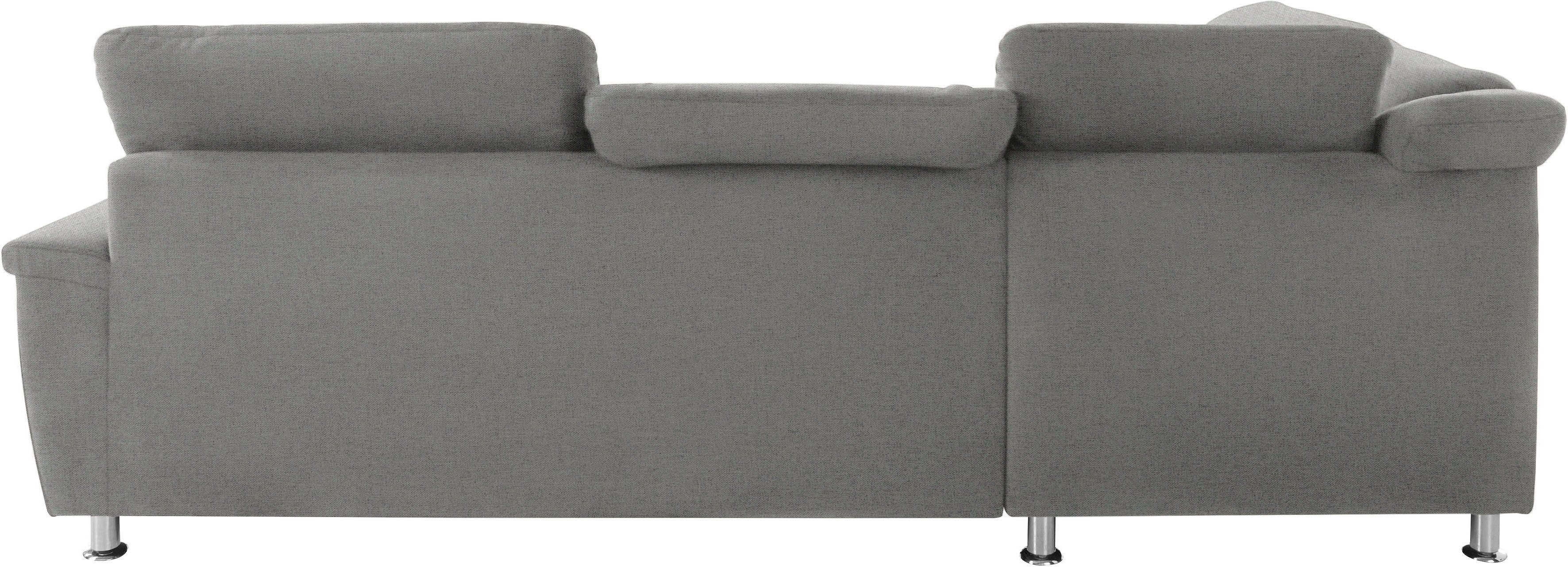 DOMO collection Hoekbank Franzi, tijdloos en elegant, moderne zittingstikking, L-Vorm