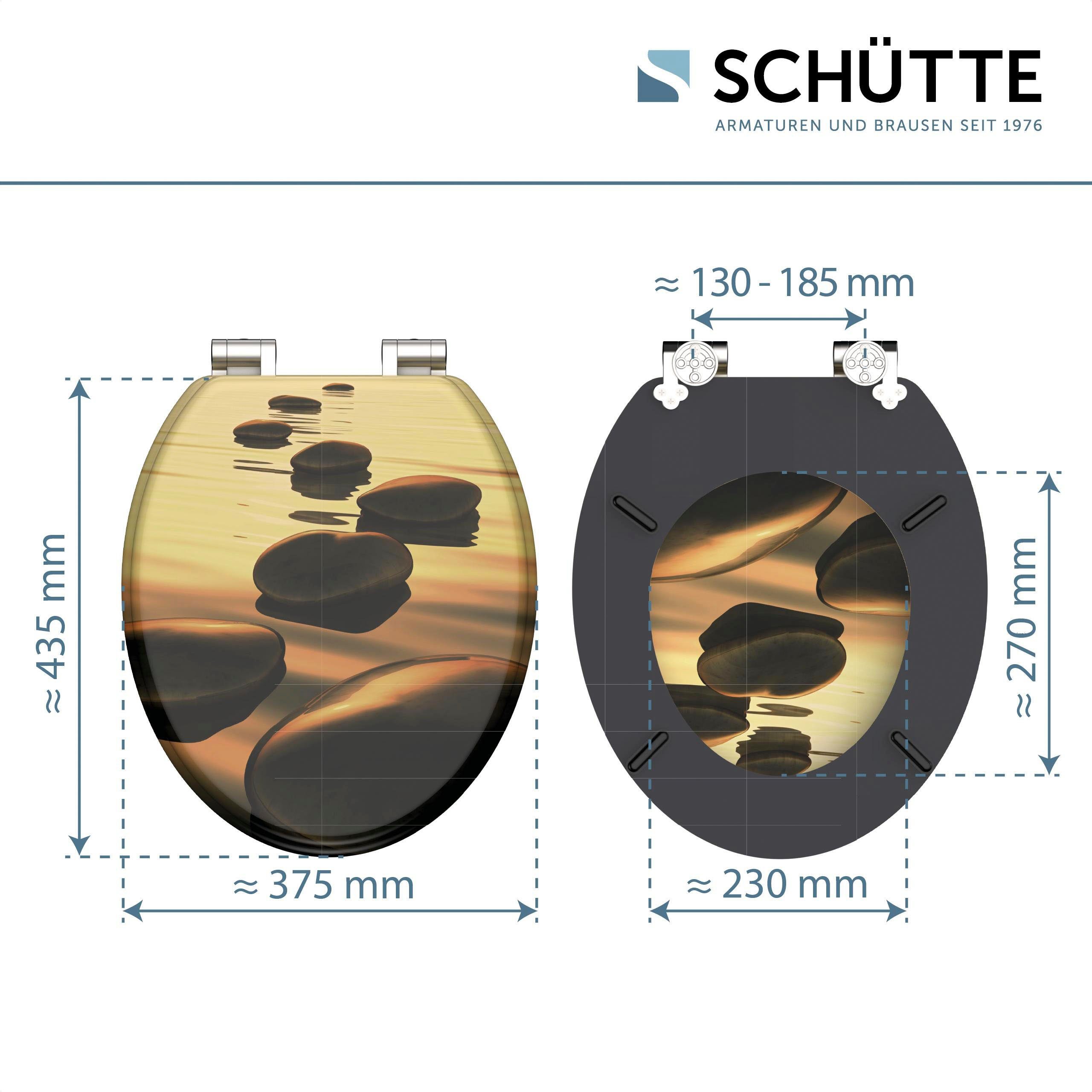 Schütte Toiletzitting Sea stone met softclosemechanisme en houten mdf-kern
