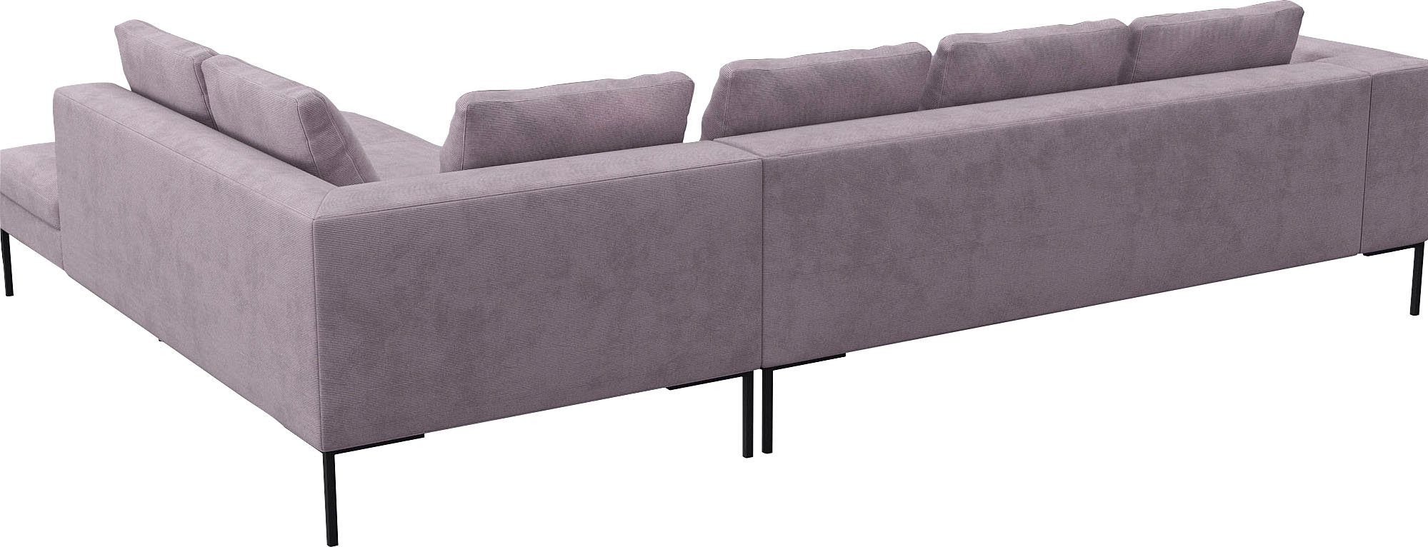 FLEXLUX Hoekbank Loano, super comfortabel zitcomfort door koudschuim in de zitting, L-vorm