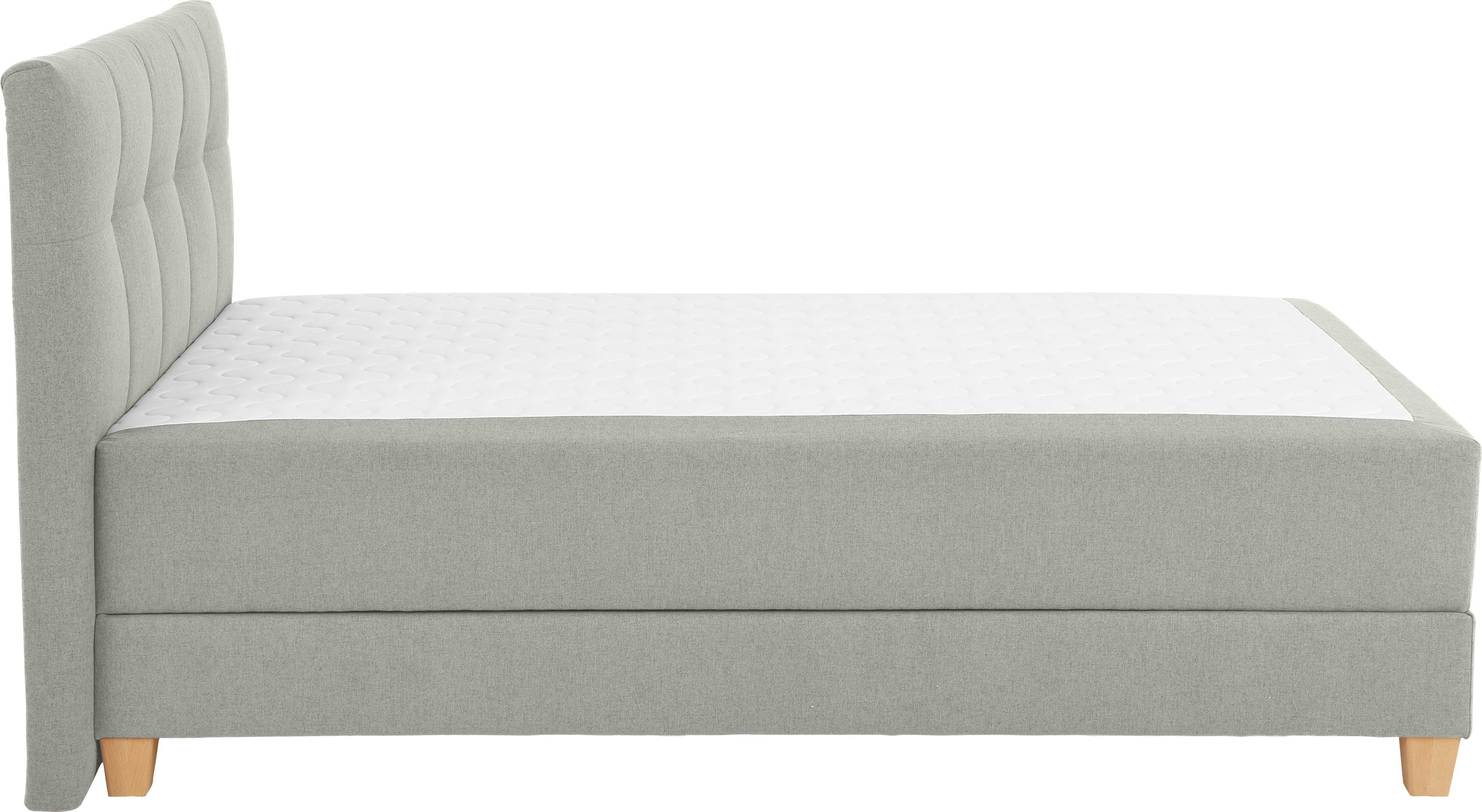 Home affaire Boxspring Lonrai in h2, h3 & h4 en xxl - verlengde 220 cm kiesbaar, incl. topper