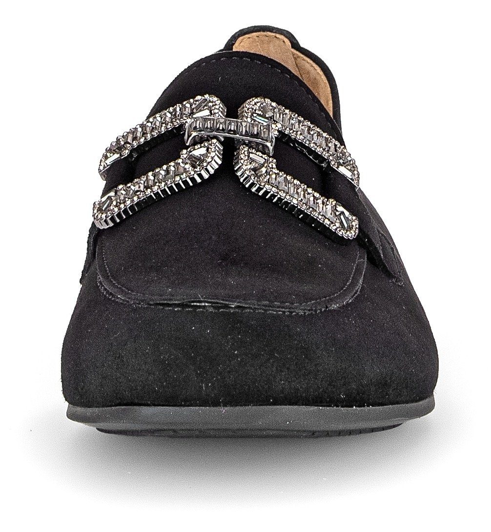 Gabor Loafers Slipper, feestdagsschoen, instapschoen met edel sieraandeel