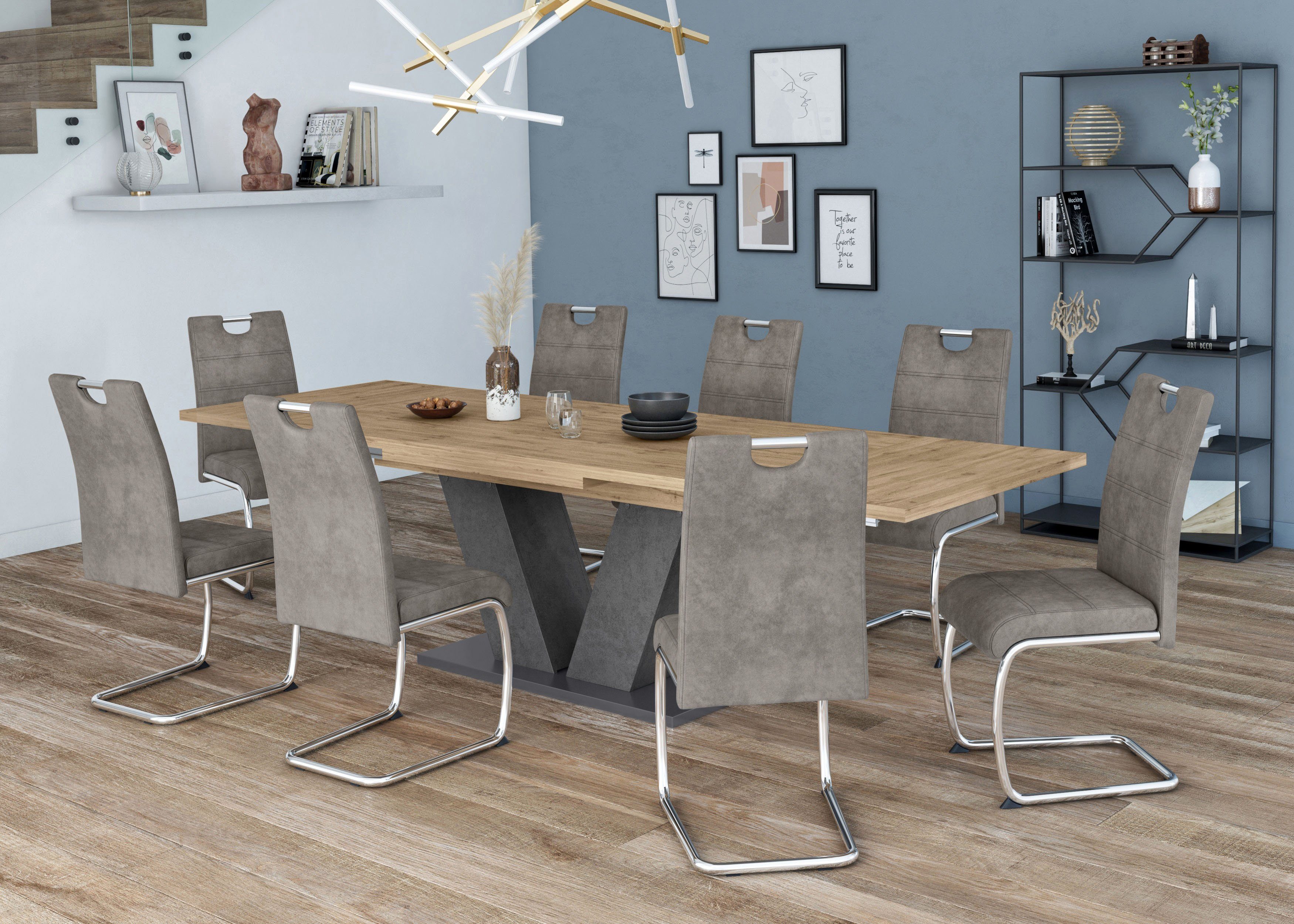 Mäusbacher Eettafel Comfort tafel TOPSELLER! Mäusbacher eettafel met V-frame en bodemplaat