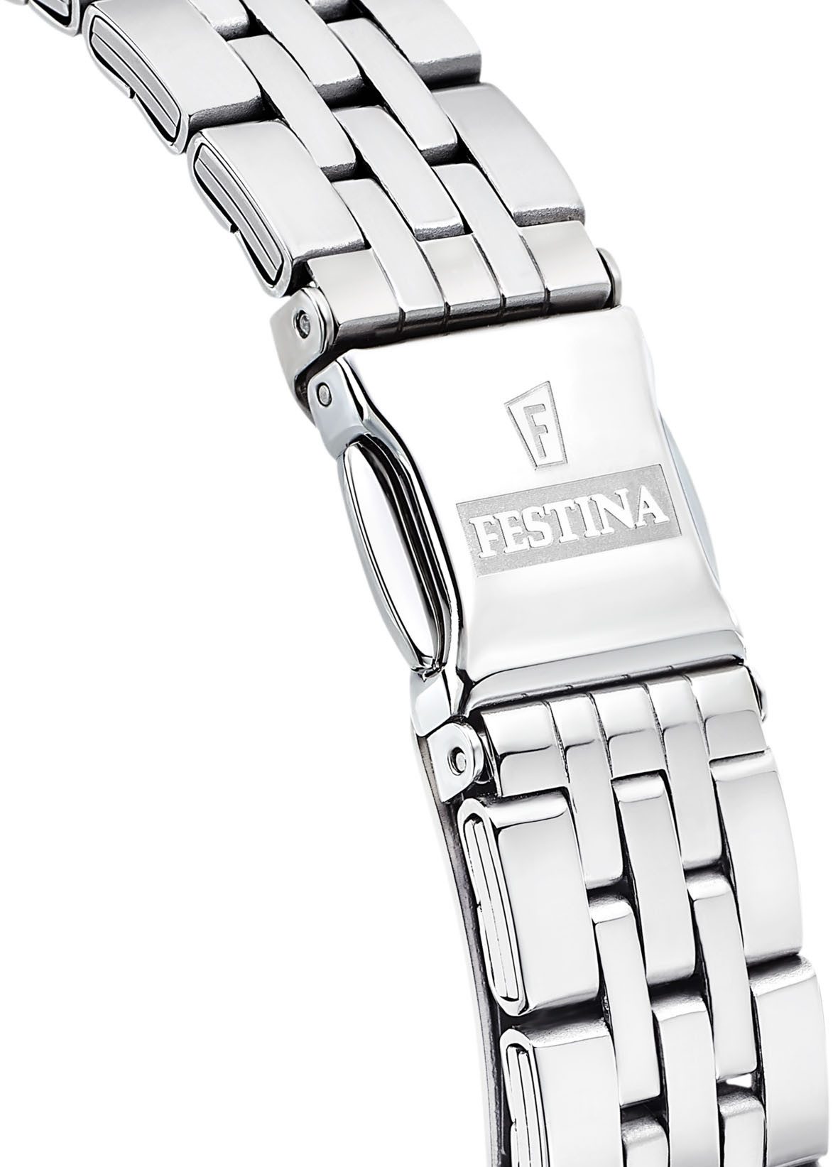 Festina Kwartshorloge Mademoiselle Polshorloge, dameshorloge, roestvrijstalen band, datum, Ø 33 mm