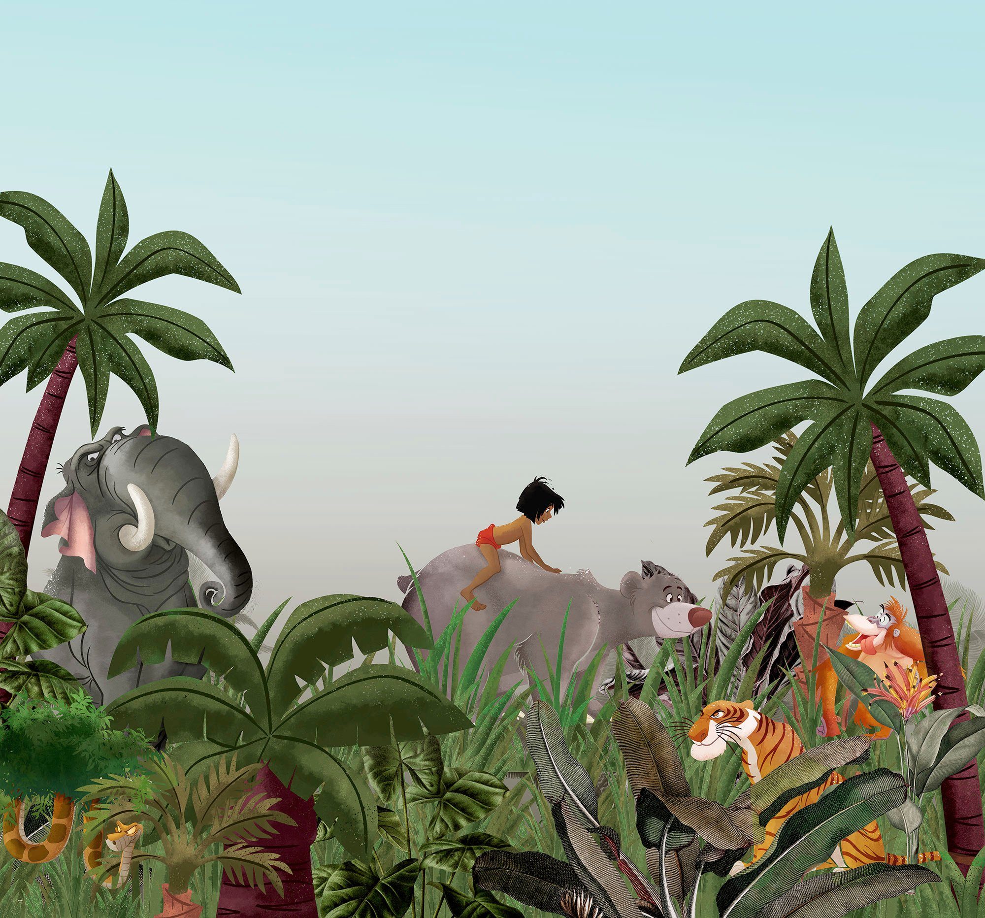Komar Vliesbehang Digitale print vlies - Jungle Book - Afmeting 300 x 280 cm (set)