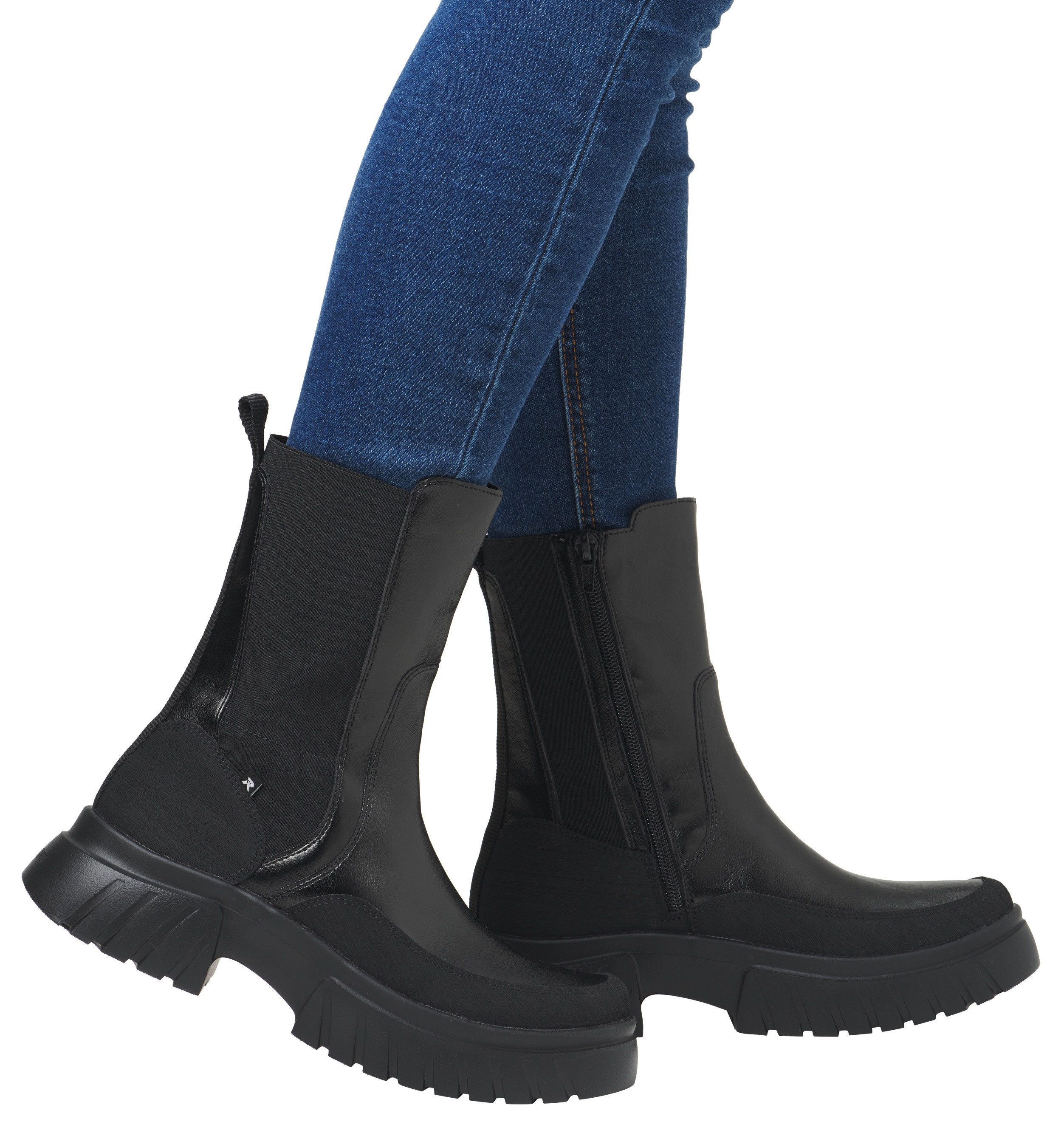 Rieker EVOLUTION Chelsea-boots instaplaarzen, enkellaarsjes met praktische binnenrits