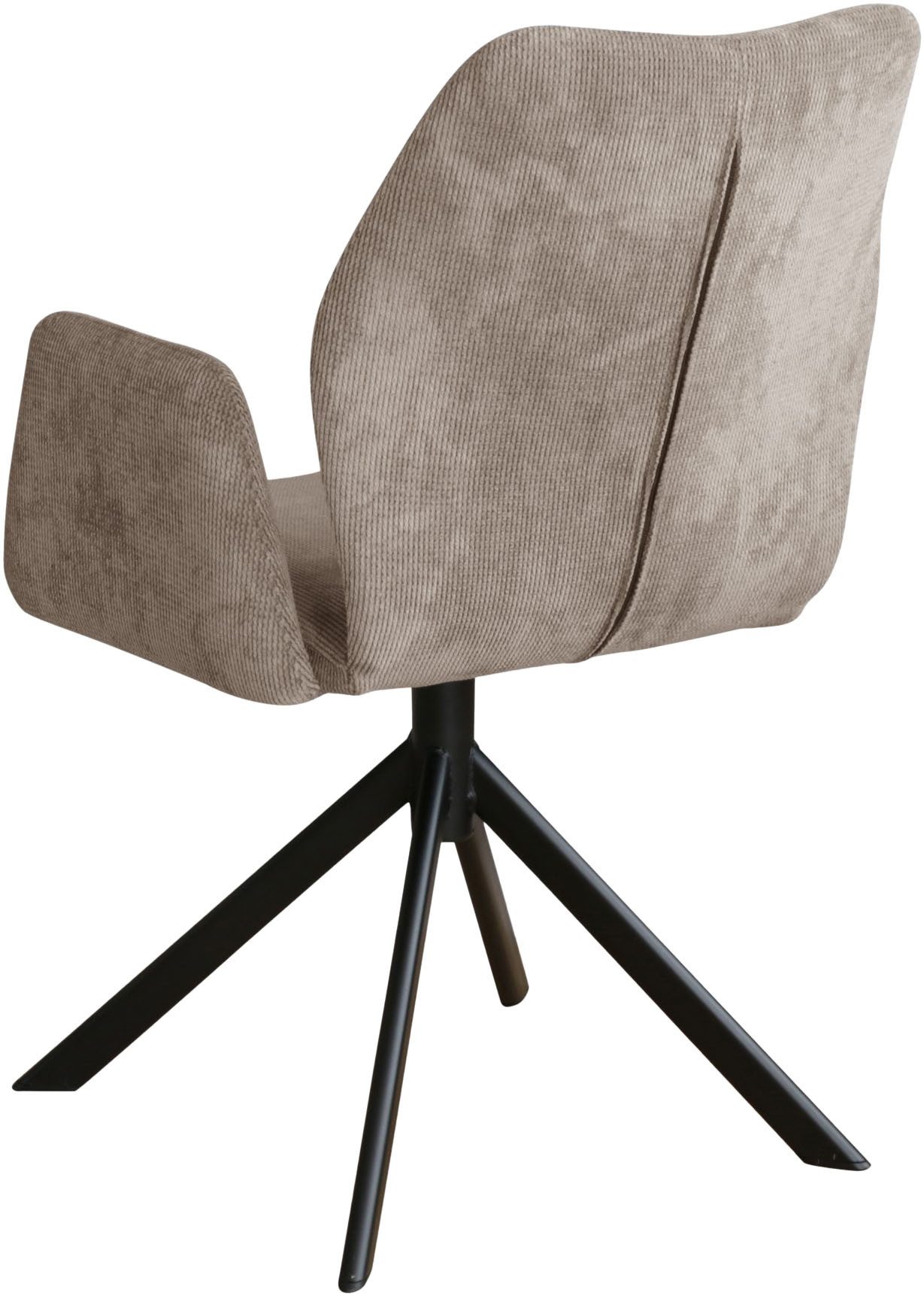 Home affaire Stoel met armleuningen Hacienda moderne cordbekleding (set)
