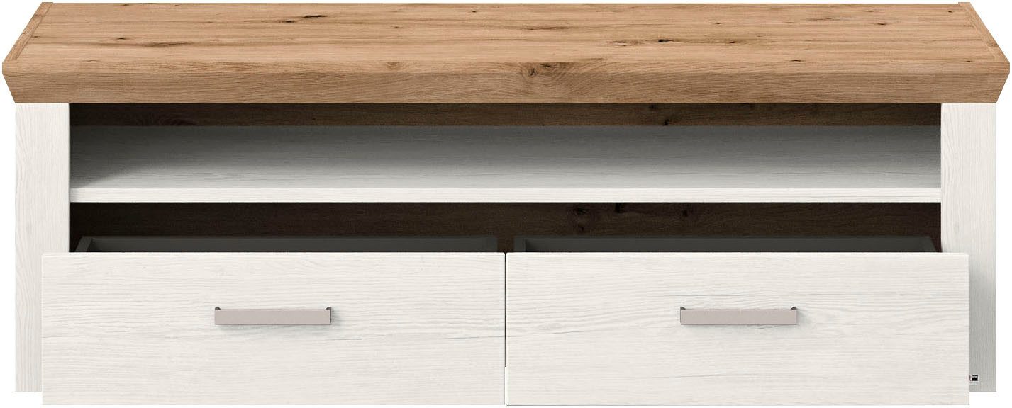 set one by Musterring Tv-meubel York Type 31, met 2 laden, verlichting optioneel, breedte 140 cm