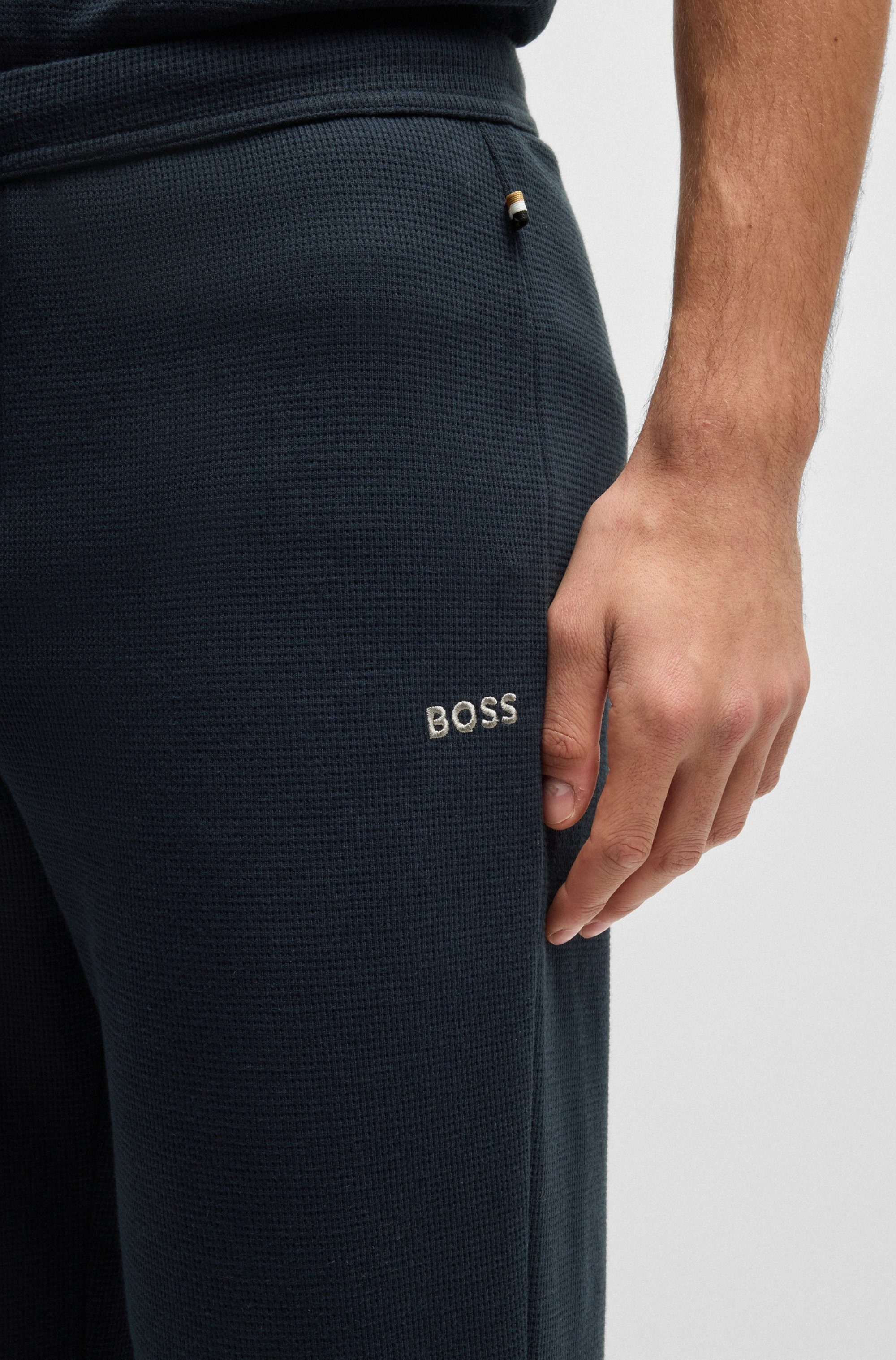 BOSS Pyjamabroek Waffle Pants