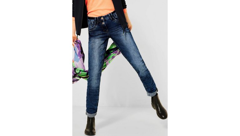 Cecil loose fit jeans Stijl Scarlett met contrasterende stiksels