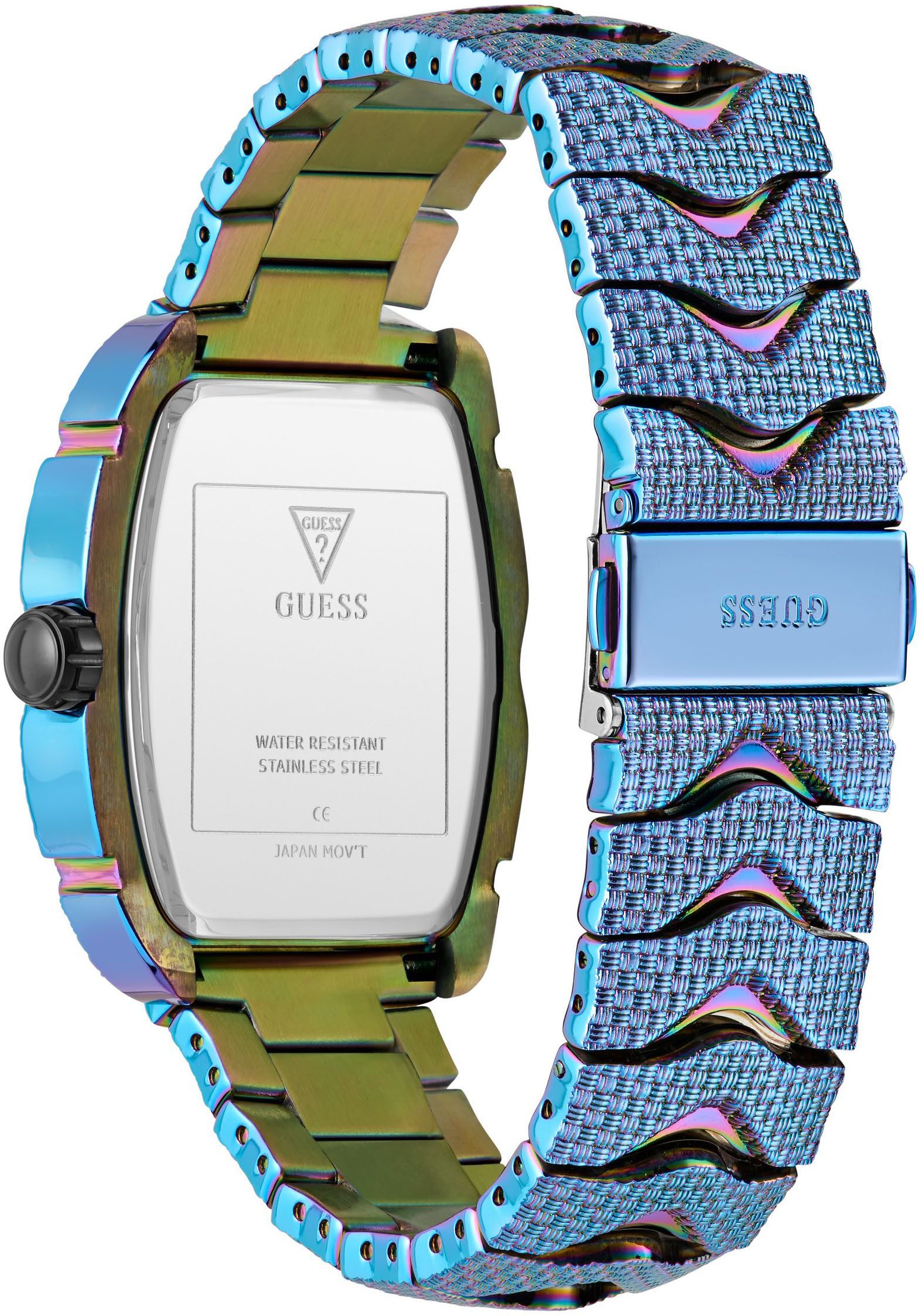 Guess Multifunctioneel horloge NILE Quartz horloge, polshorloge, herenhorloge, datum, weekdag, roestvrijstalen band