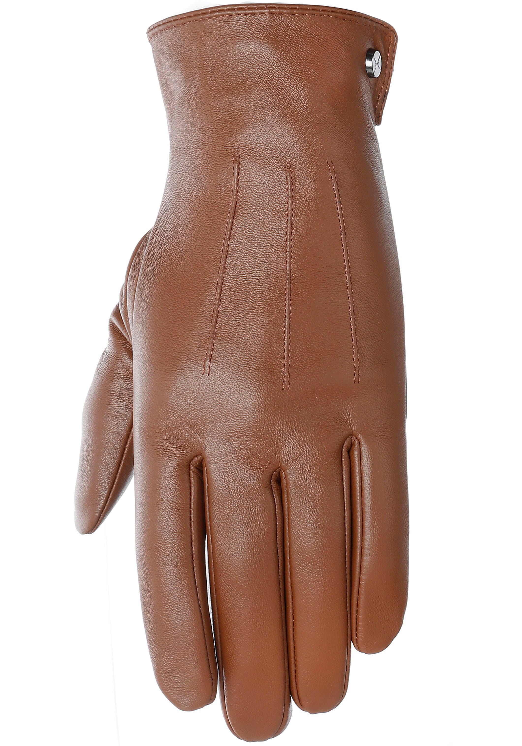 PEARLWOOD Leren handschoenen TRAVIS Glad leren handschoen