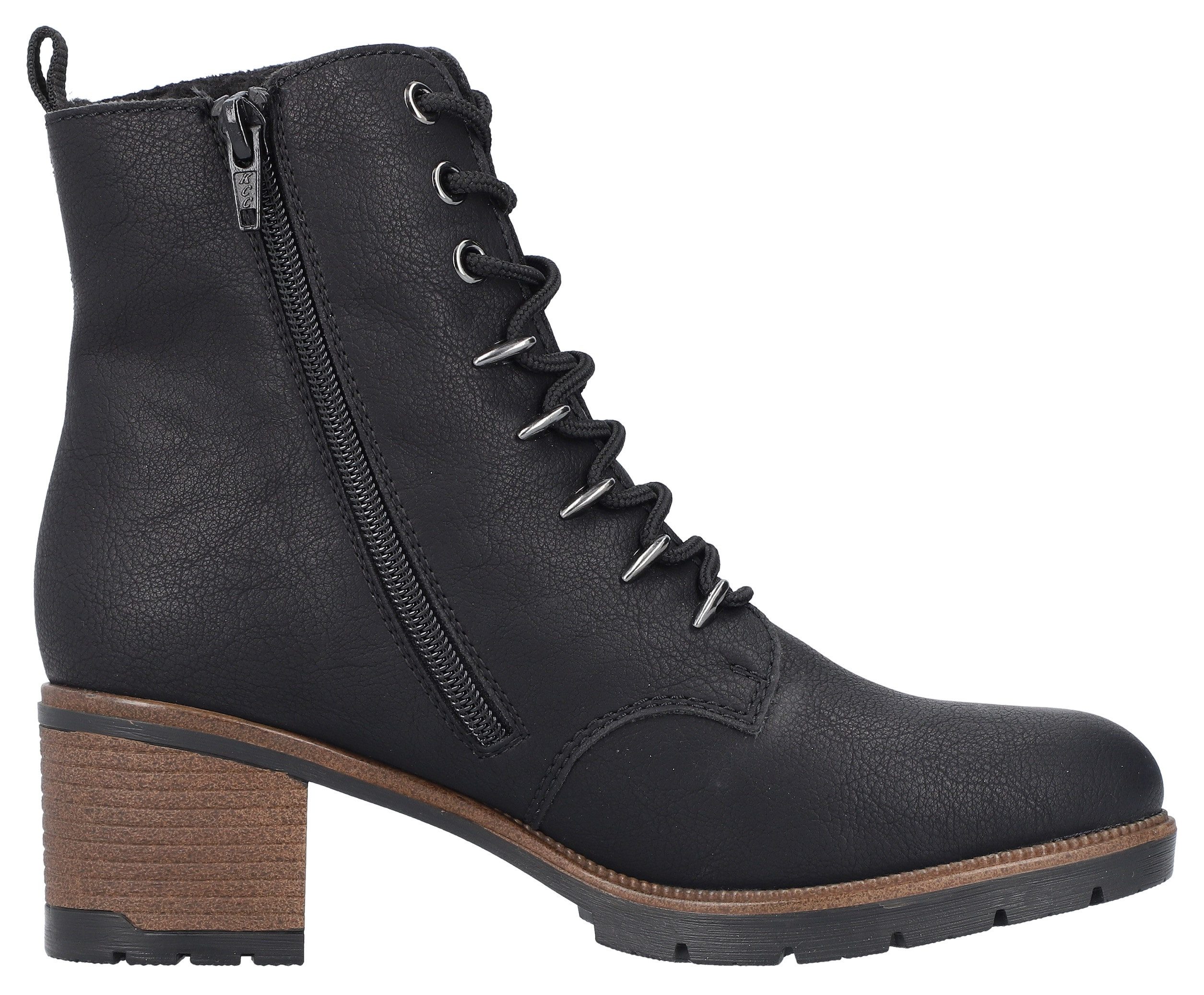 Rieker Winterlaarsjes veterschoenen, veterschoenen, hakken, smalle vorm