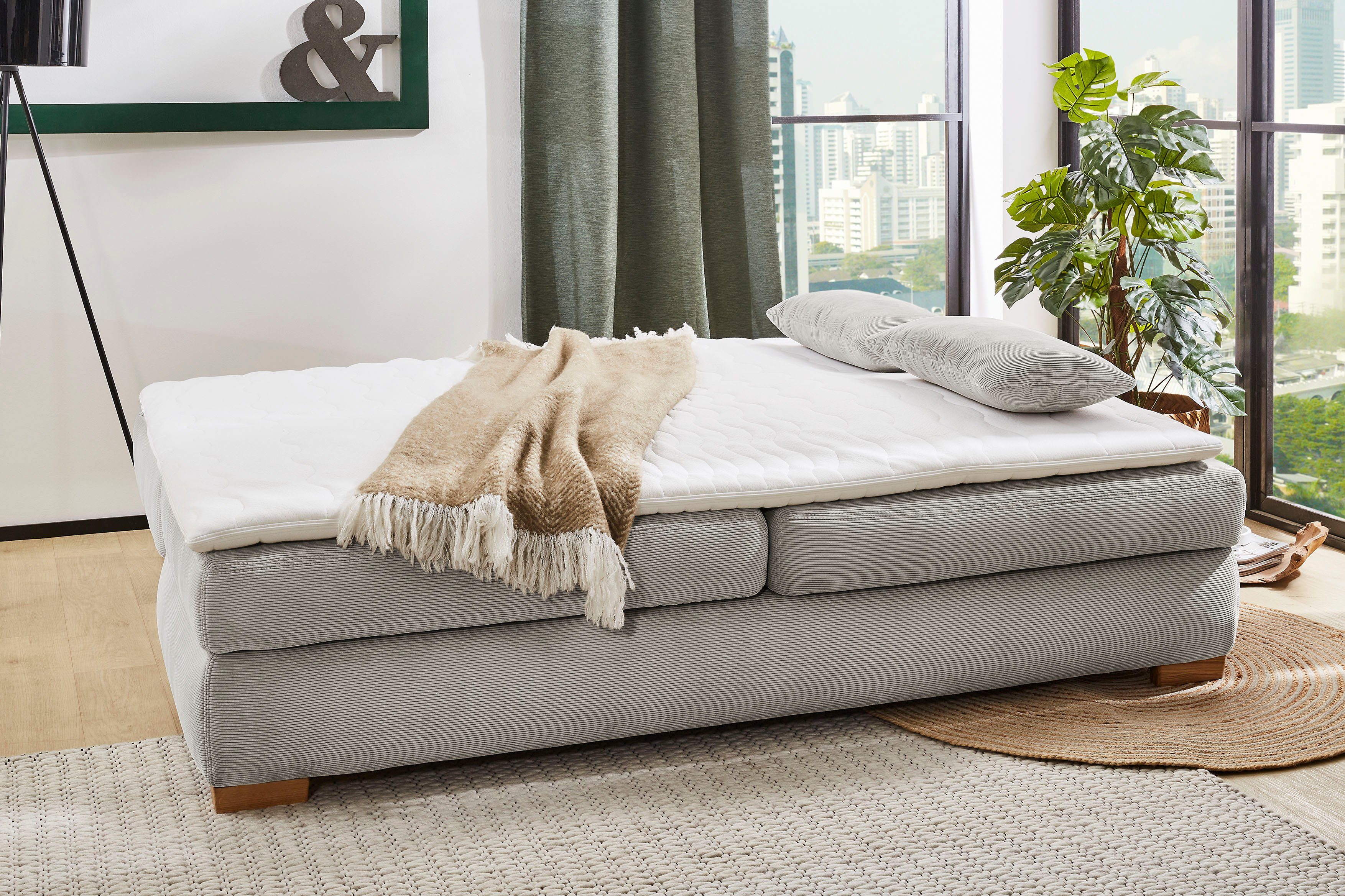 Jockenhöfer Gruppe Slaapbank Derby Volwaardig bed, topmatras, pocketvering zitting en rug