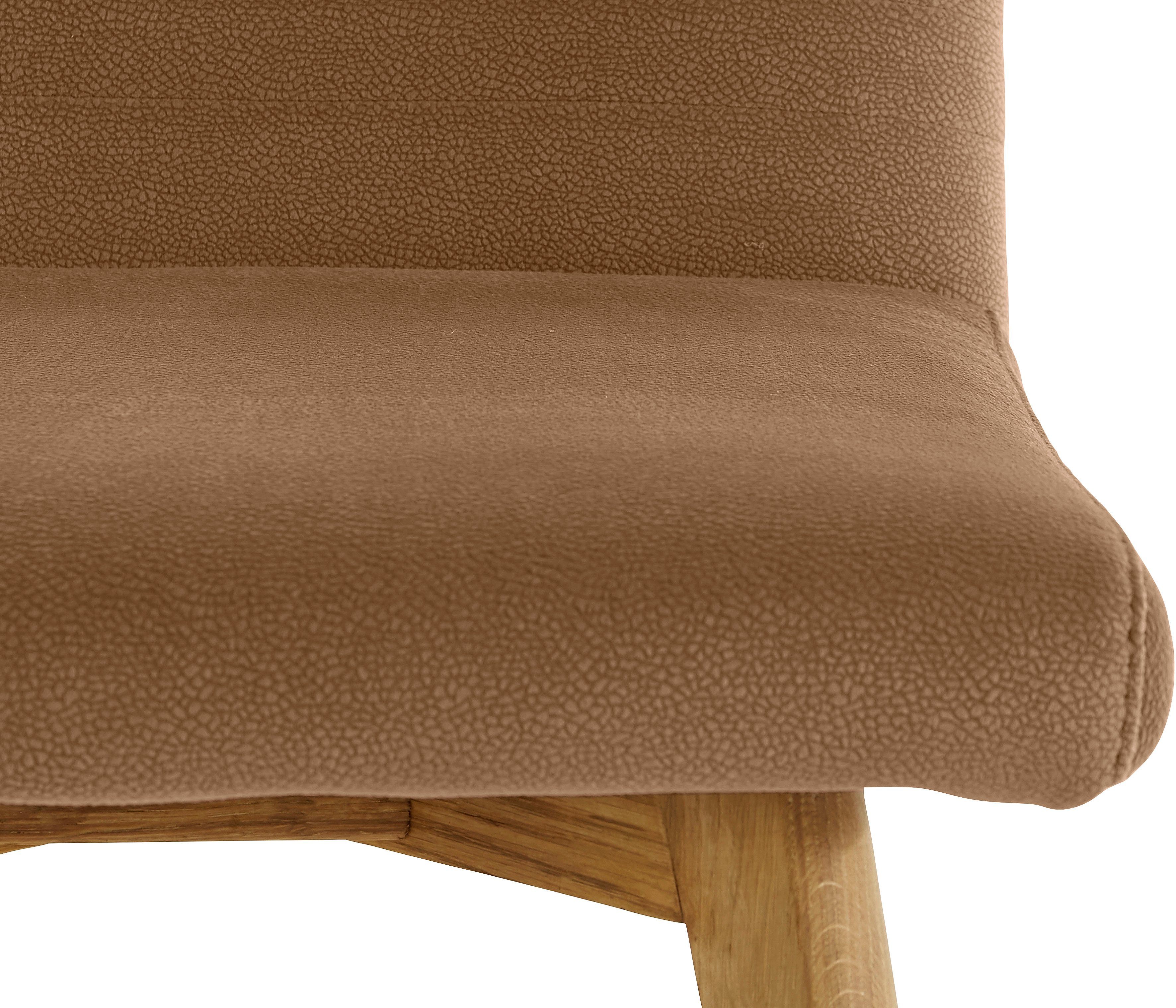 OTTO products Eetkamerstoel Alessja Bekleding van microvezel, frame van eiken massief hout (set, 2 stuks)