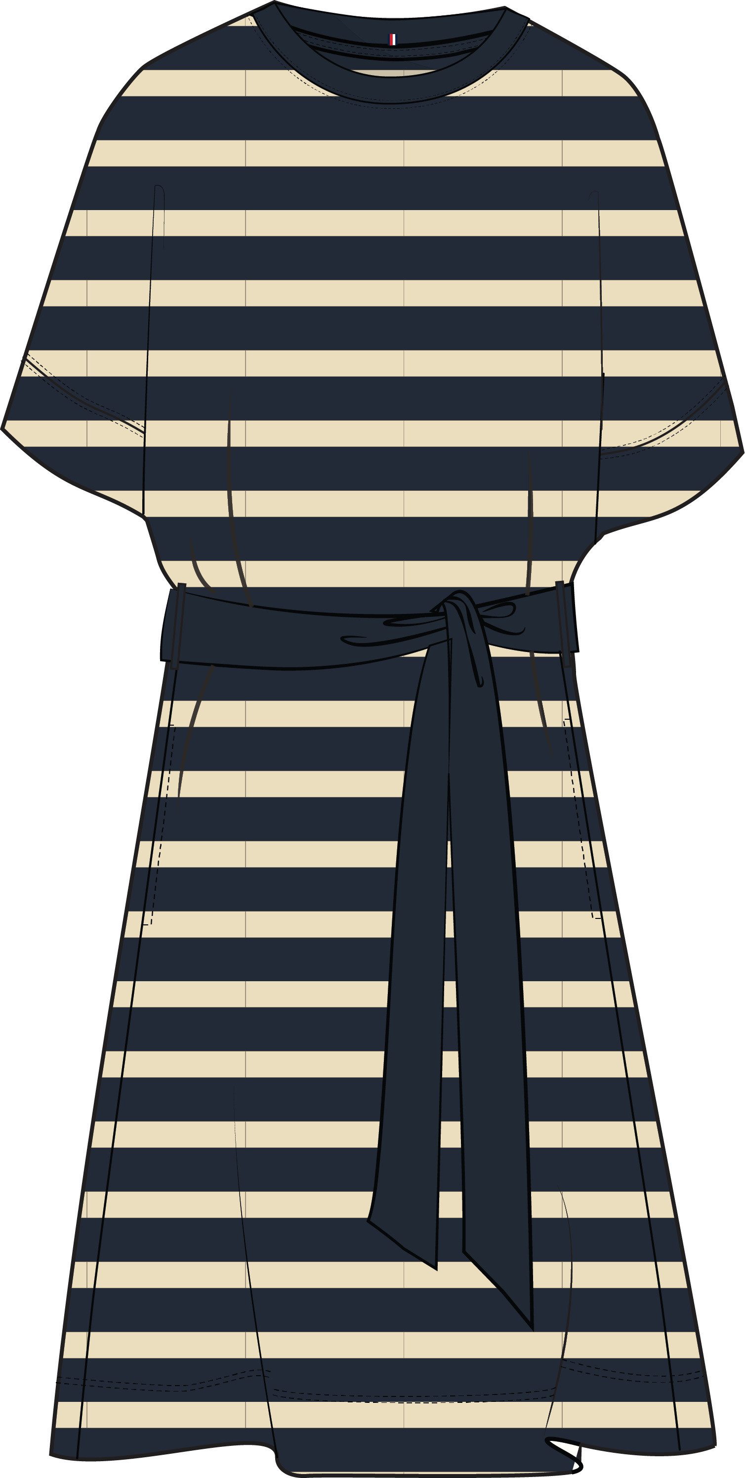 Tommy Hilfiger Jurk in a-lijn COTTON INTERLOCK SHORT DRESS