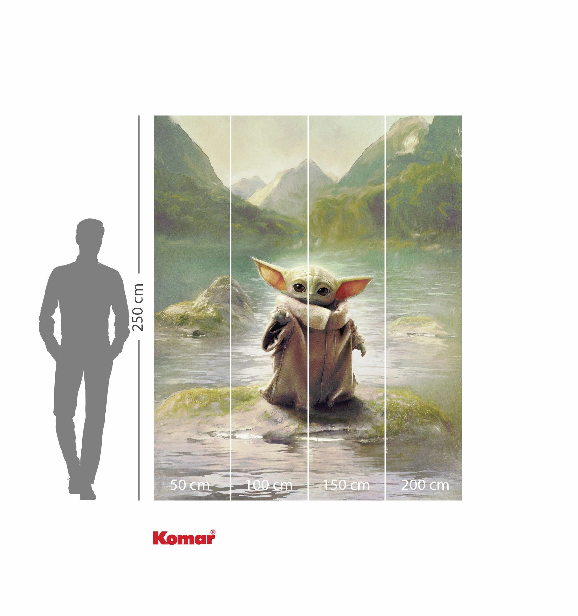 Komar Kinderbehang Star Wars The Mandalorian Grogu Landscape (1 stuk)