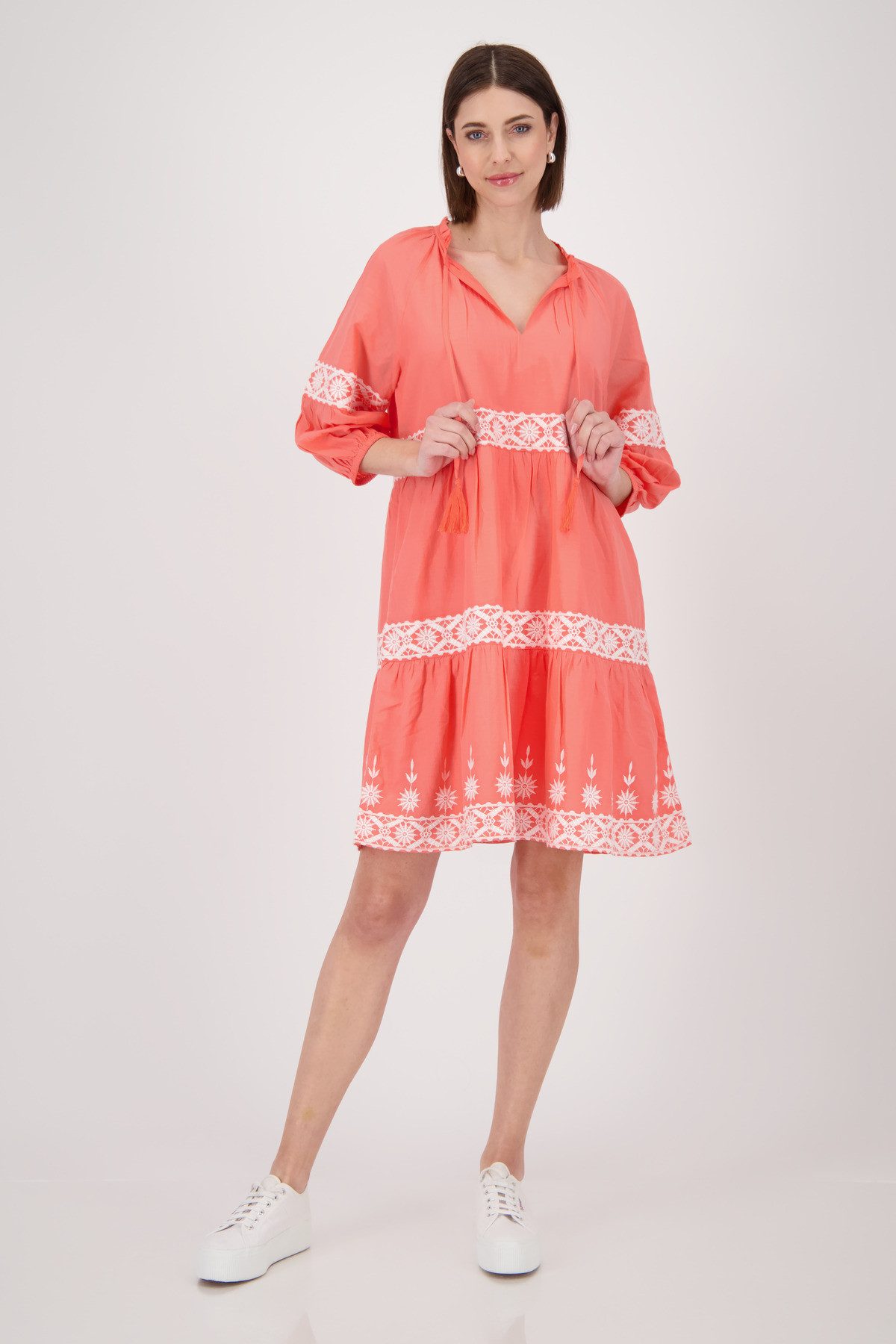 Monari Blousejurk met contrastkleurige kant