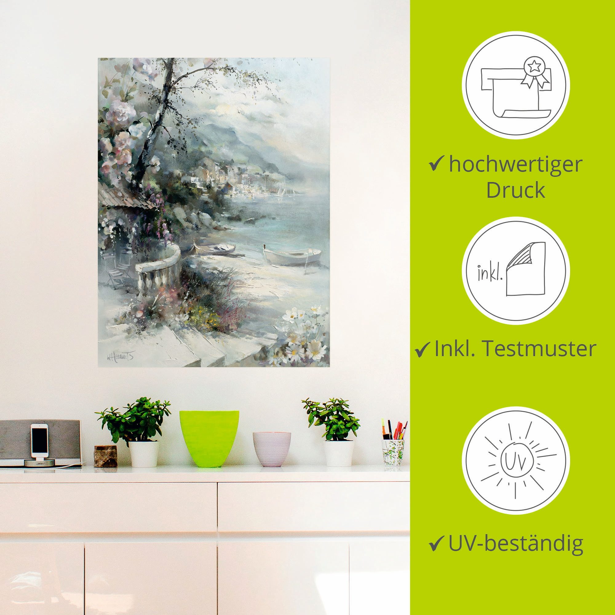 Artland Artprint Baaizijde I als artprint op linnen, poster, muursticker in verschillende maten