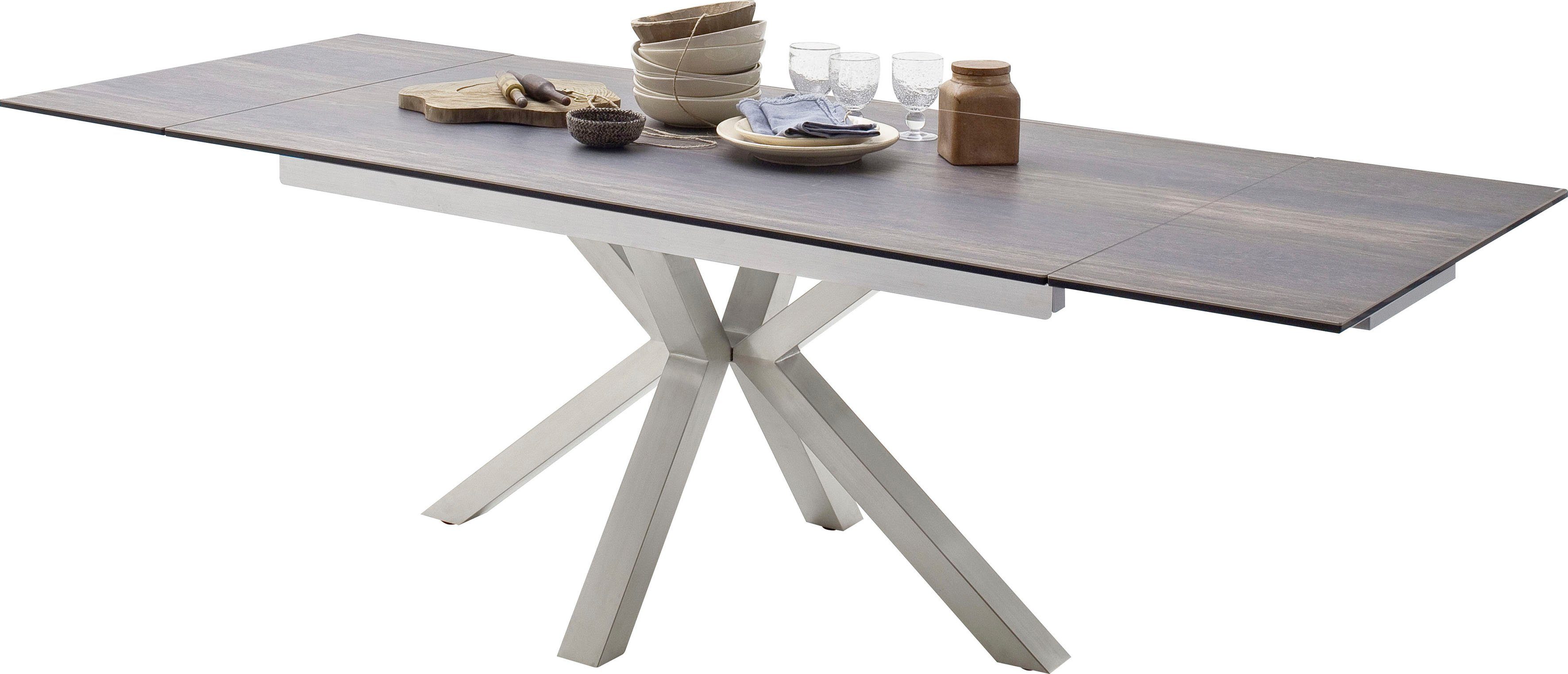 MCA furniture Eettafel Nagano Eettafel glas-keramiek met uittrekbaar deel aan de kopse kant
