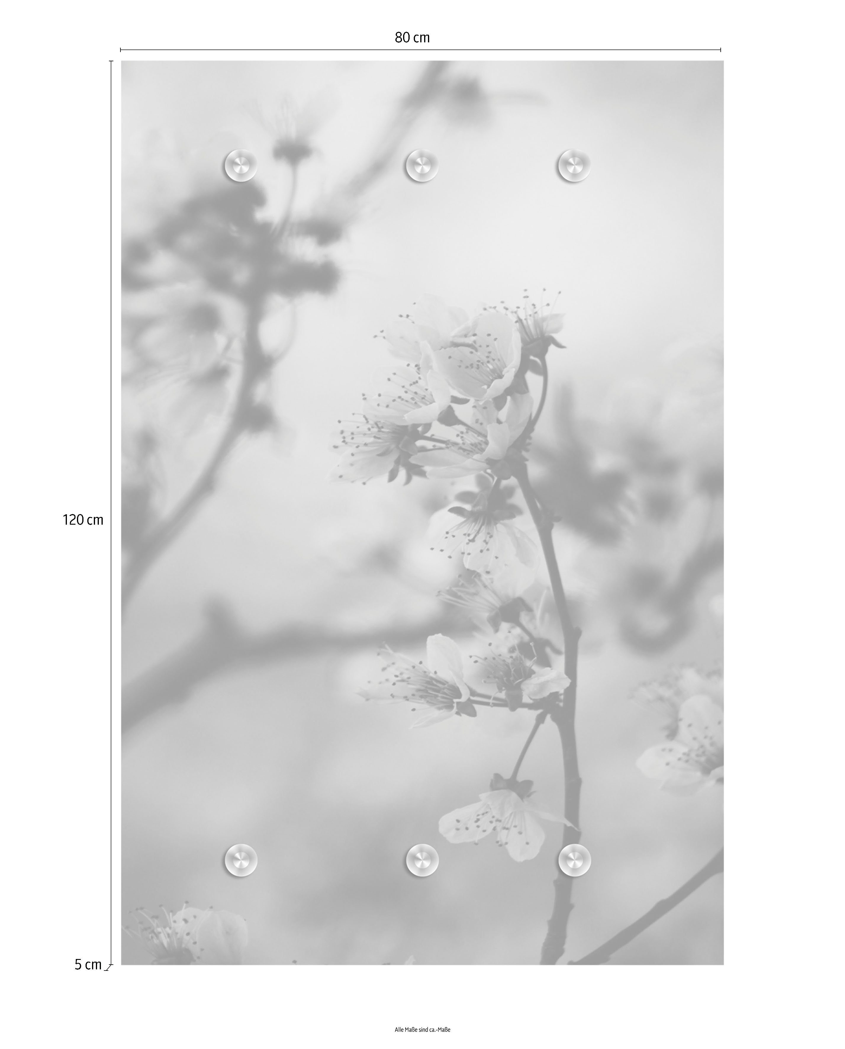 queence Kapstok Bloemen met 6 haken, 80 x 120 cm