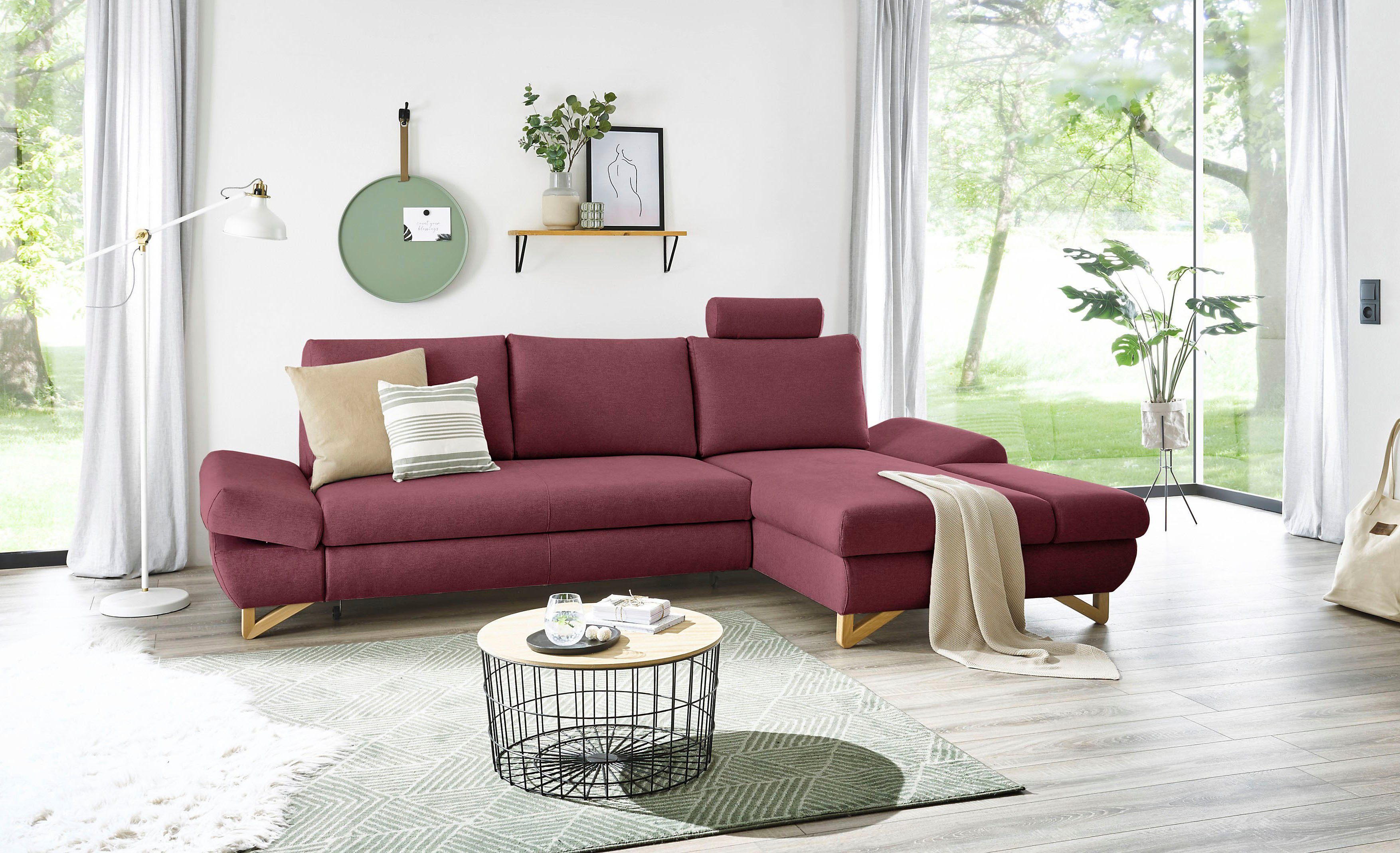 INOSIGN Slaapbank City/Giron comfortabele slaapbank (ligoppervlak 245 x 138 cm) en bedlade