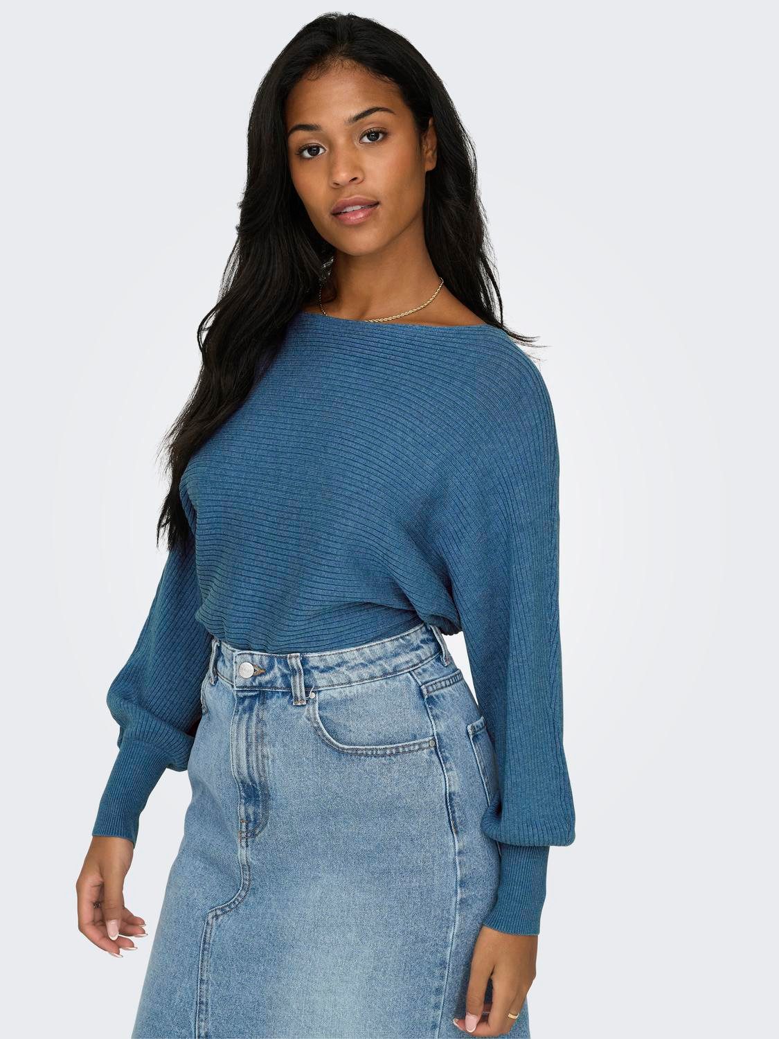 Only Gebreide trui ONLADALINE L/S SHORT PULLO KNT NOOS