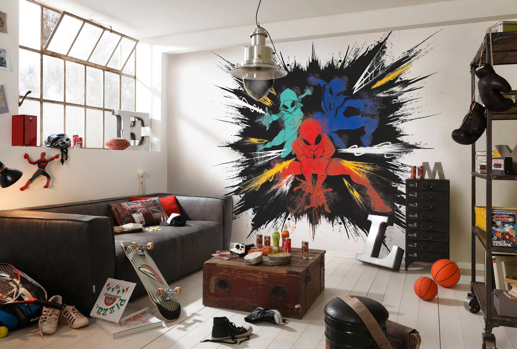 Komar Vliesbehang Digitale print vlies - Spider-Man Color Explosion - Afmeting 300 x 280 cm